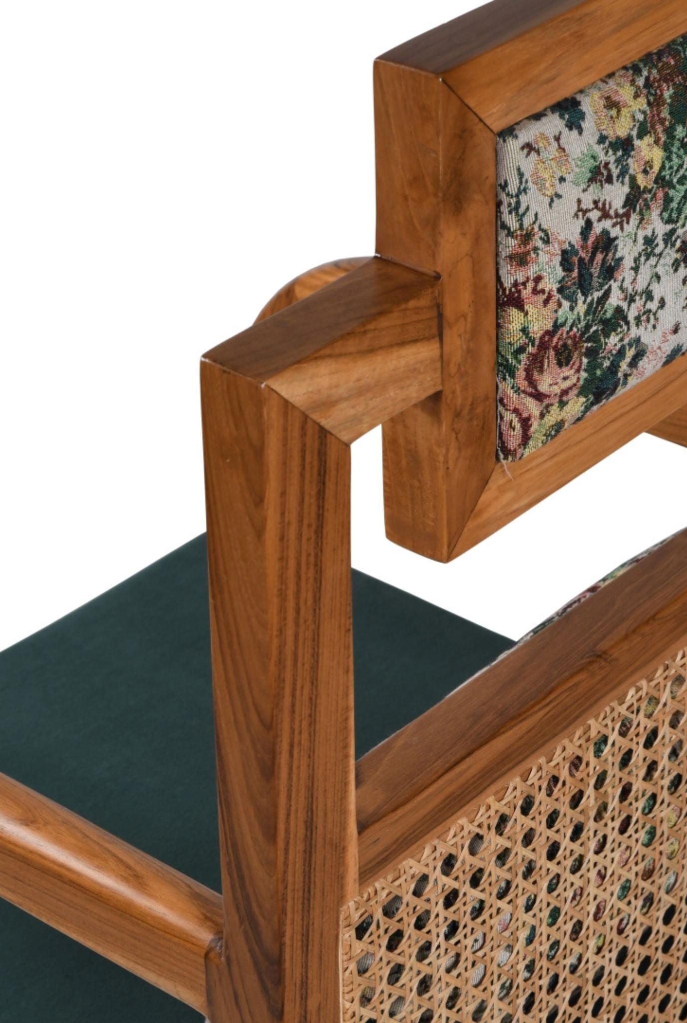 Chen Teakwood Cane Armchair (SHIPPING ONLY IN INDIA)