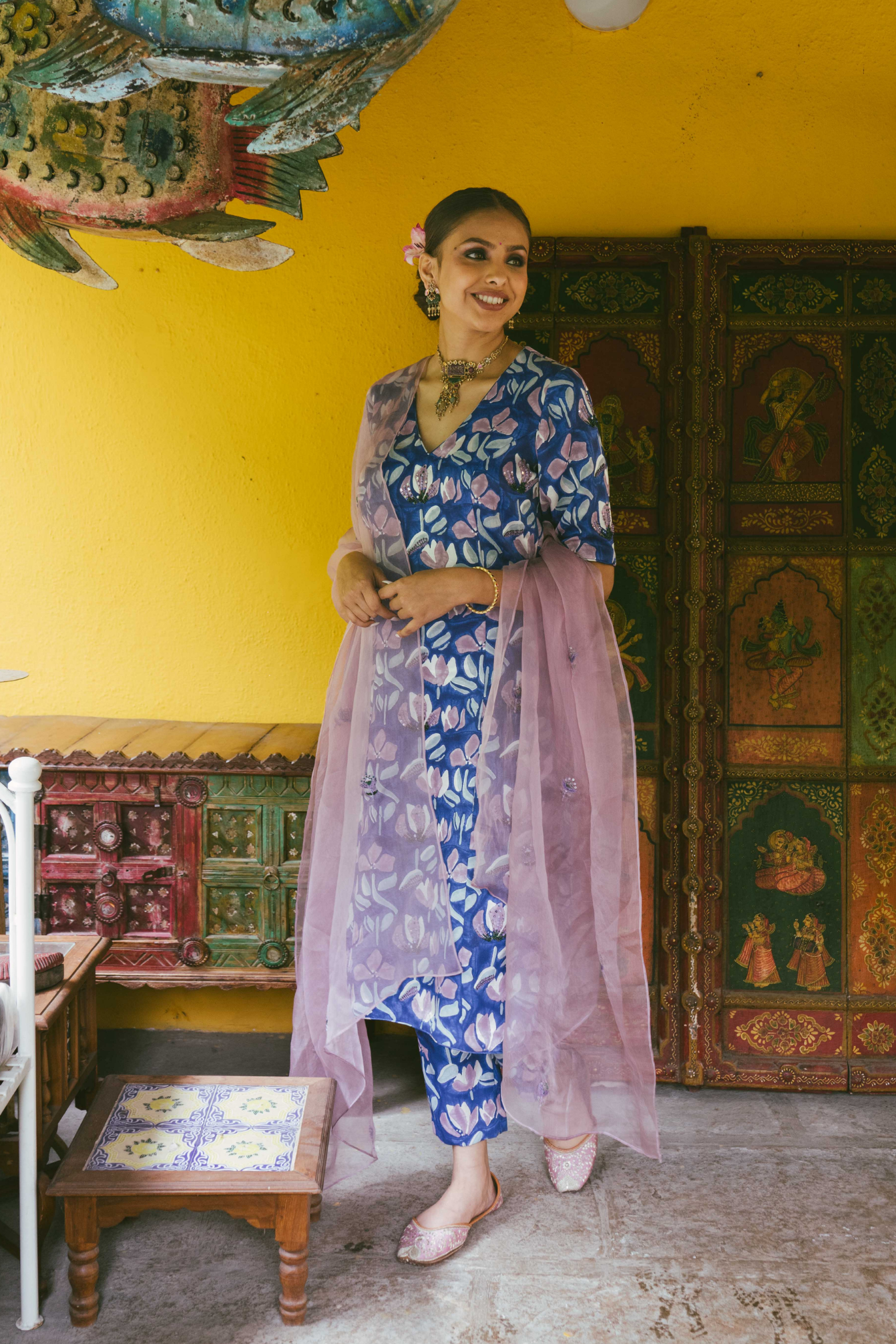 Neelam Silk Kurta Set + Dupatta