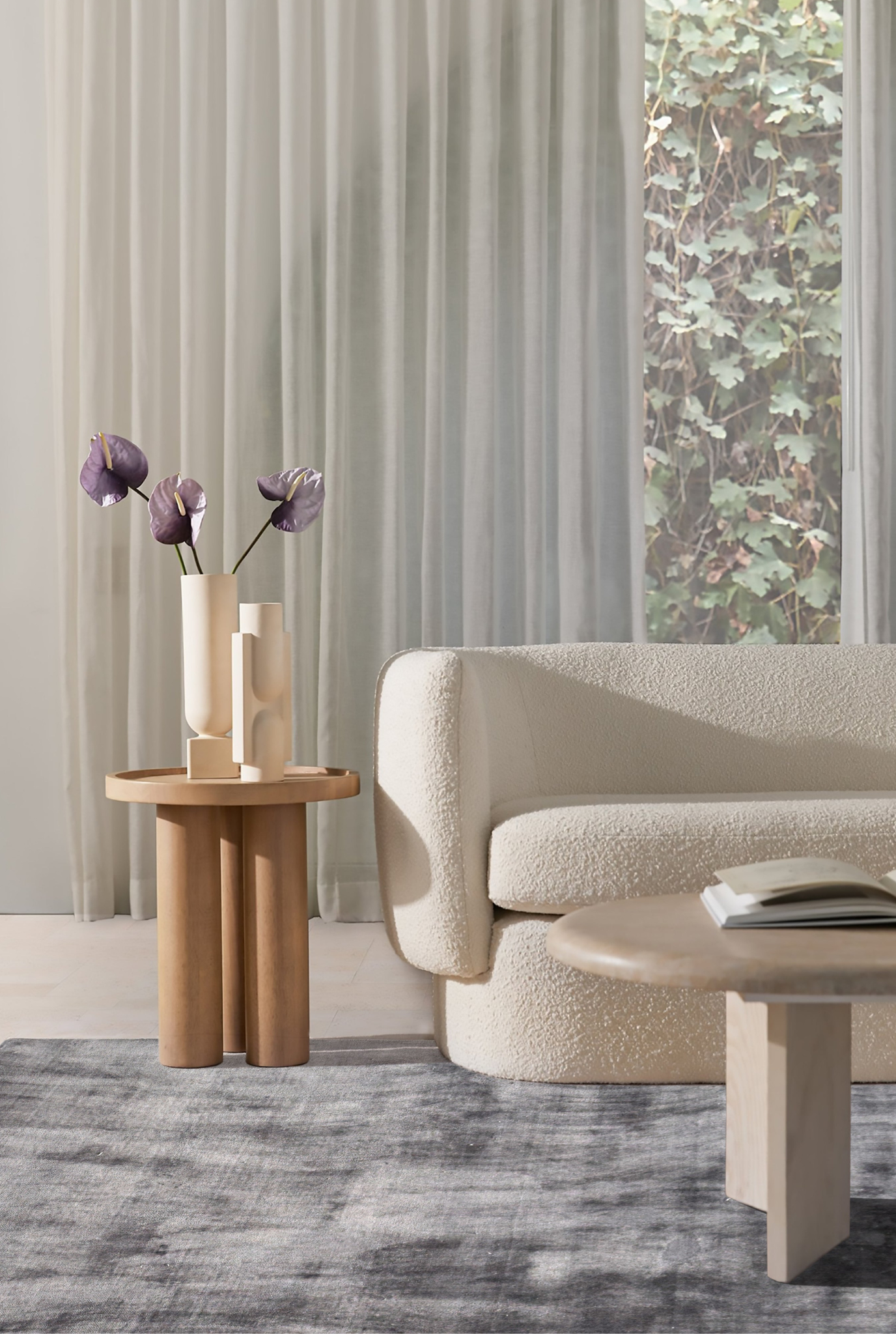 Luma Silk Rug / Charcoal
