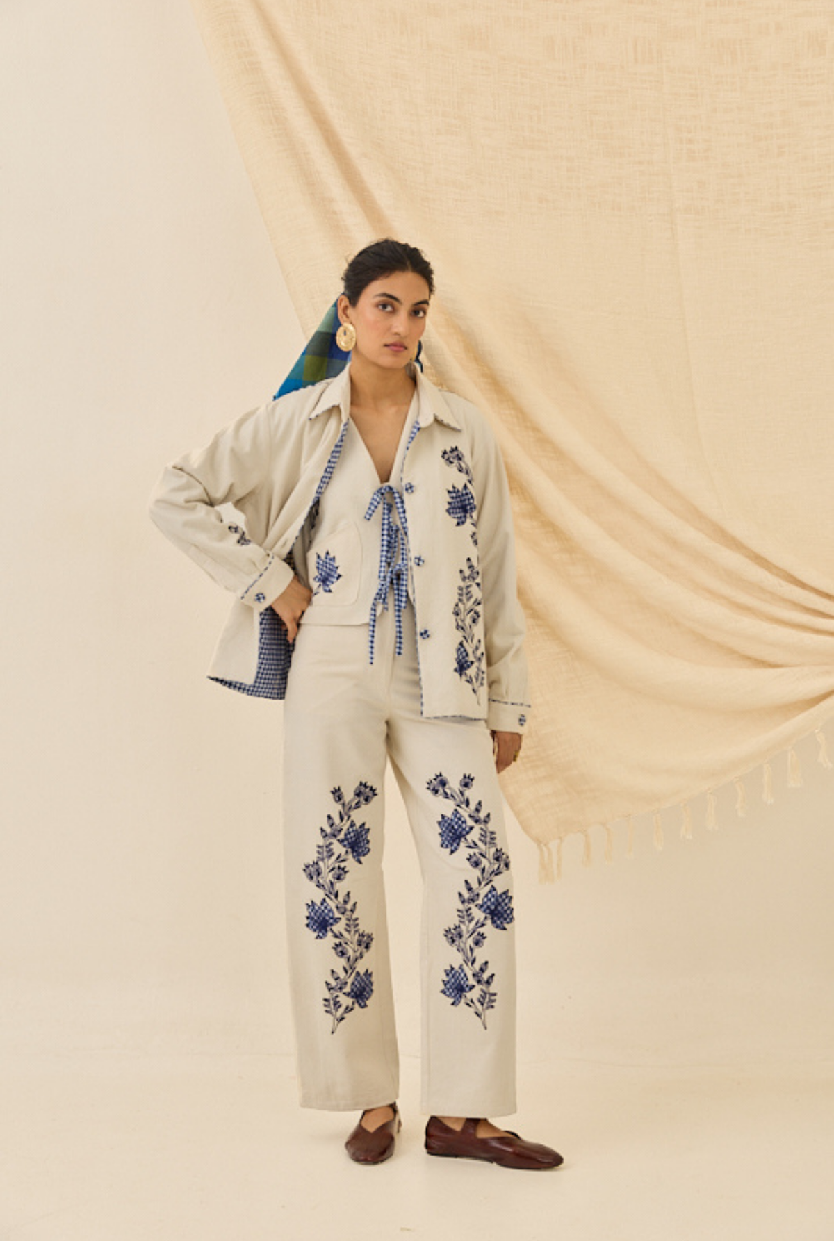 Saras Handloom Denim Jacket