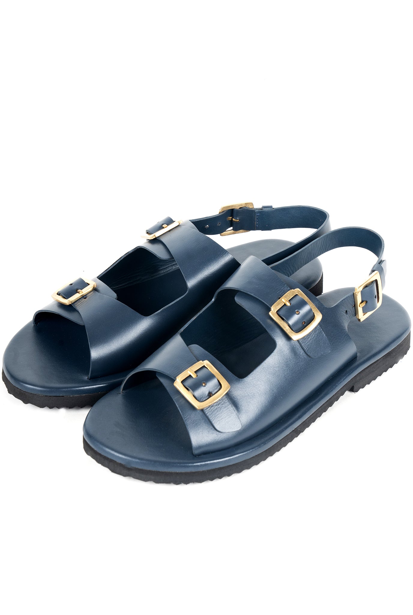 Classic Two Strap Leather Sandals