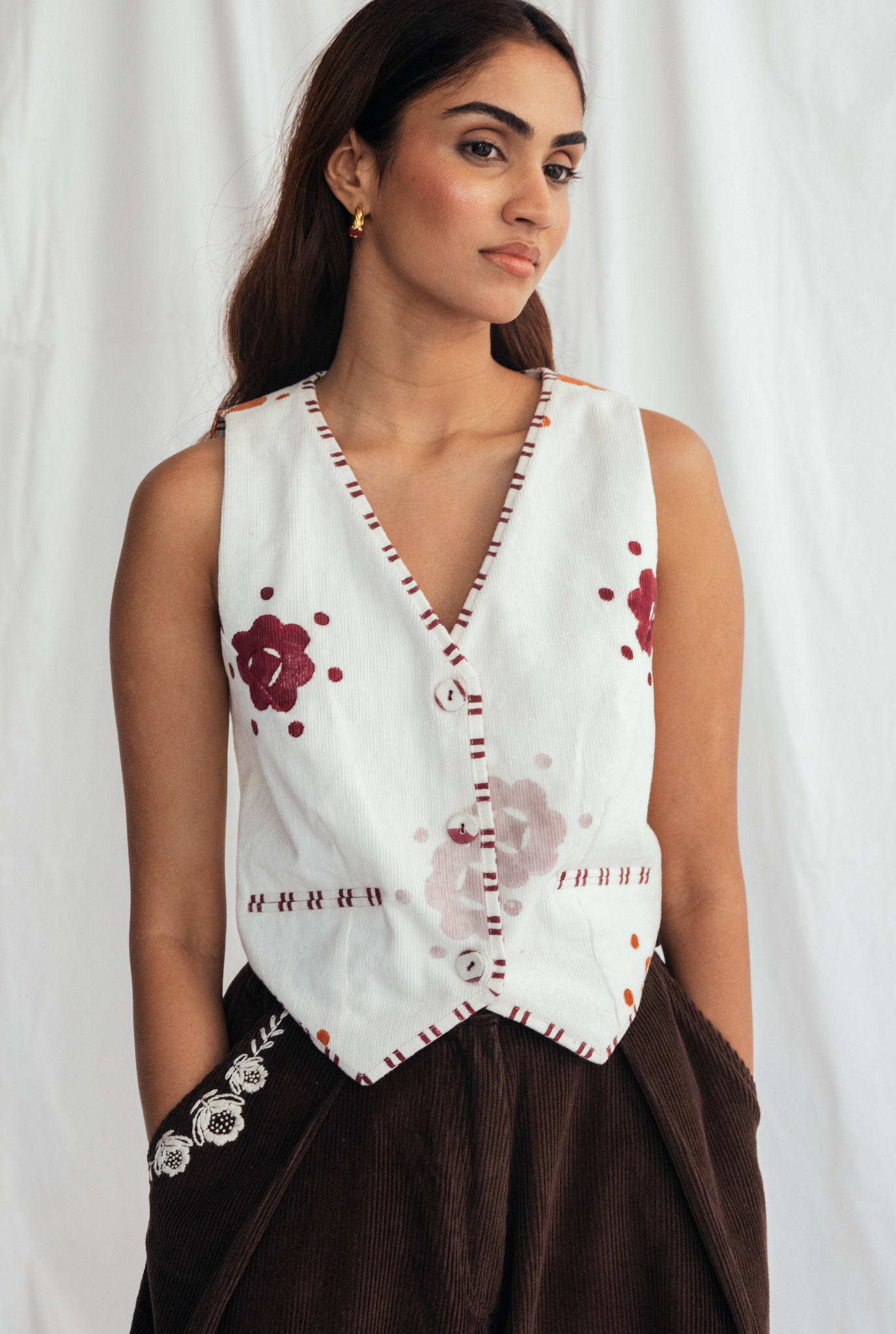 Thandai Corduroy Waistcoat