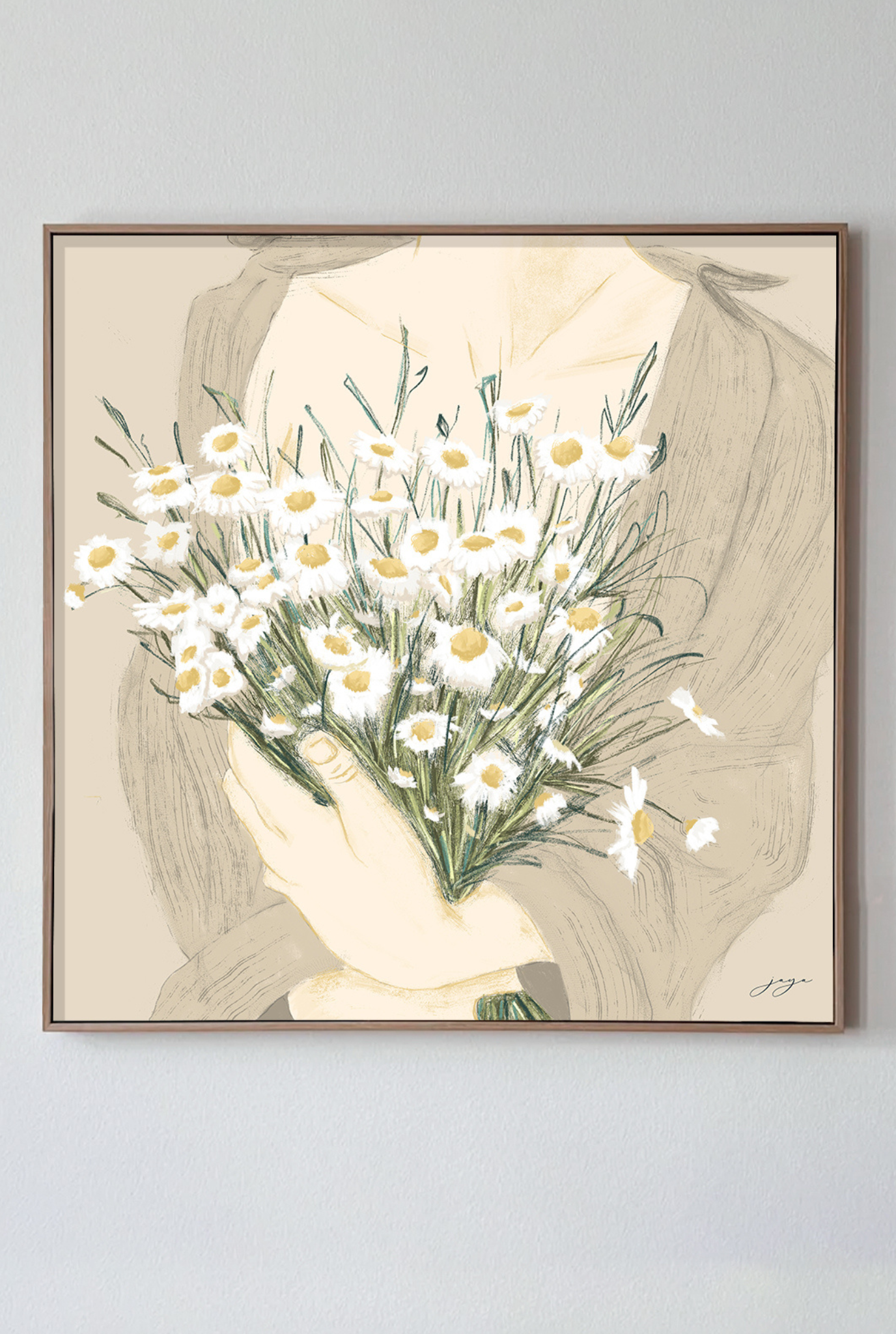The girl with the daisies