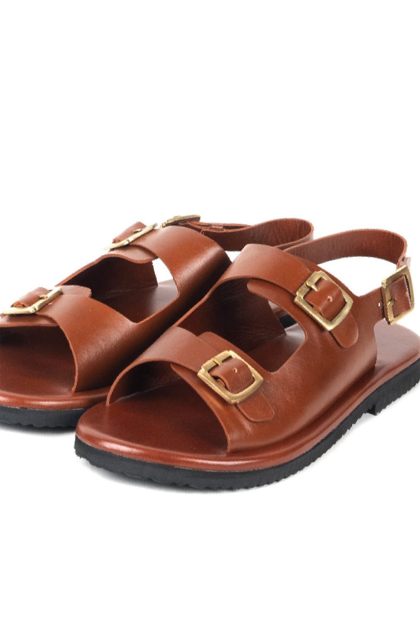 Classic Two Strap Leather Sandals