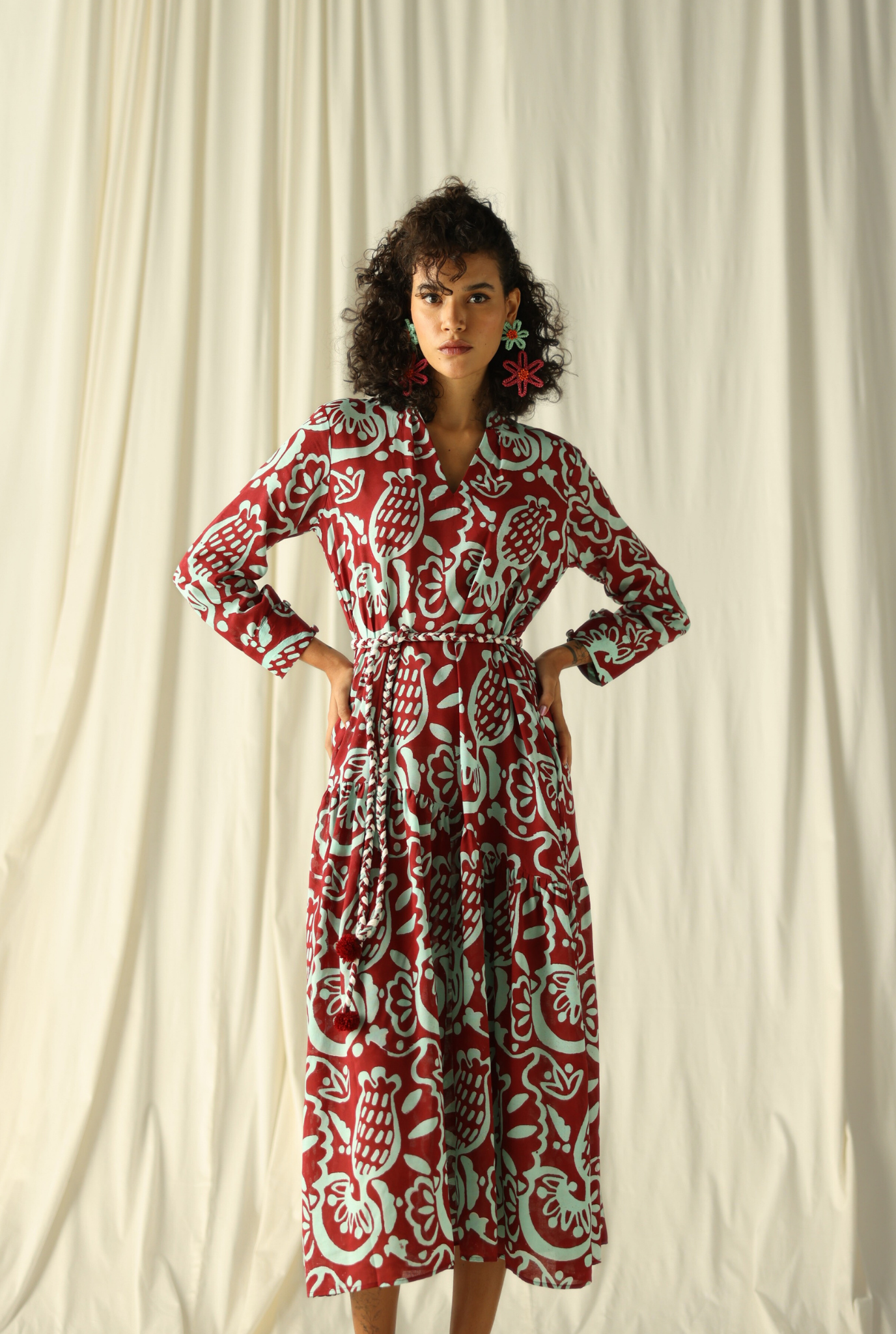 maroon-nako-hand-crafted-peasant-womens-jodi-dress