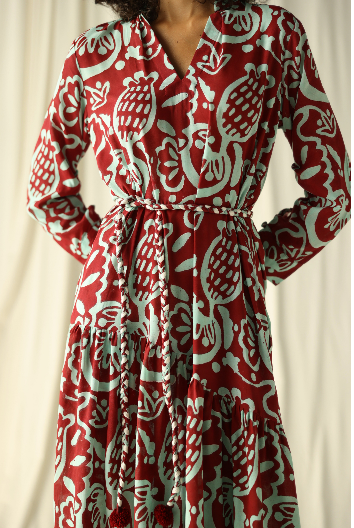 maroon-nako-hand-crafted-peasant-womens-jodi-dress