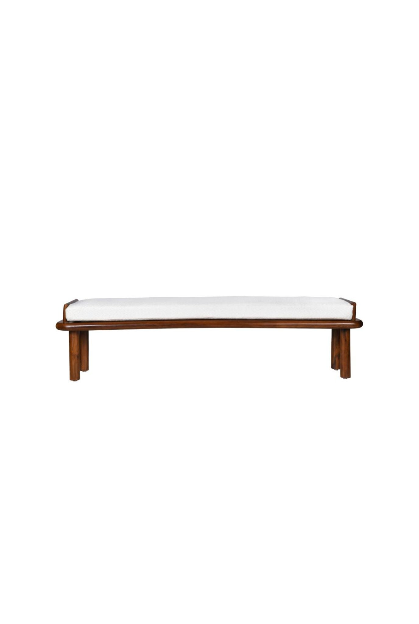Asiago Teakwood Upholstered Bench (SHIPPING ONLY IN INDIA)