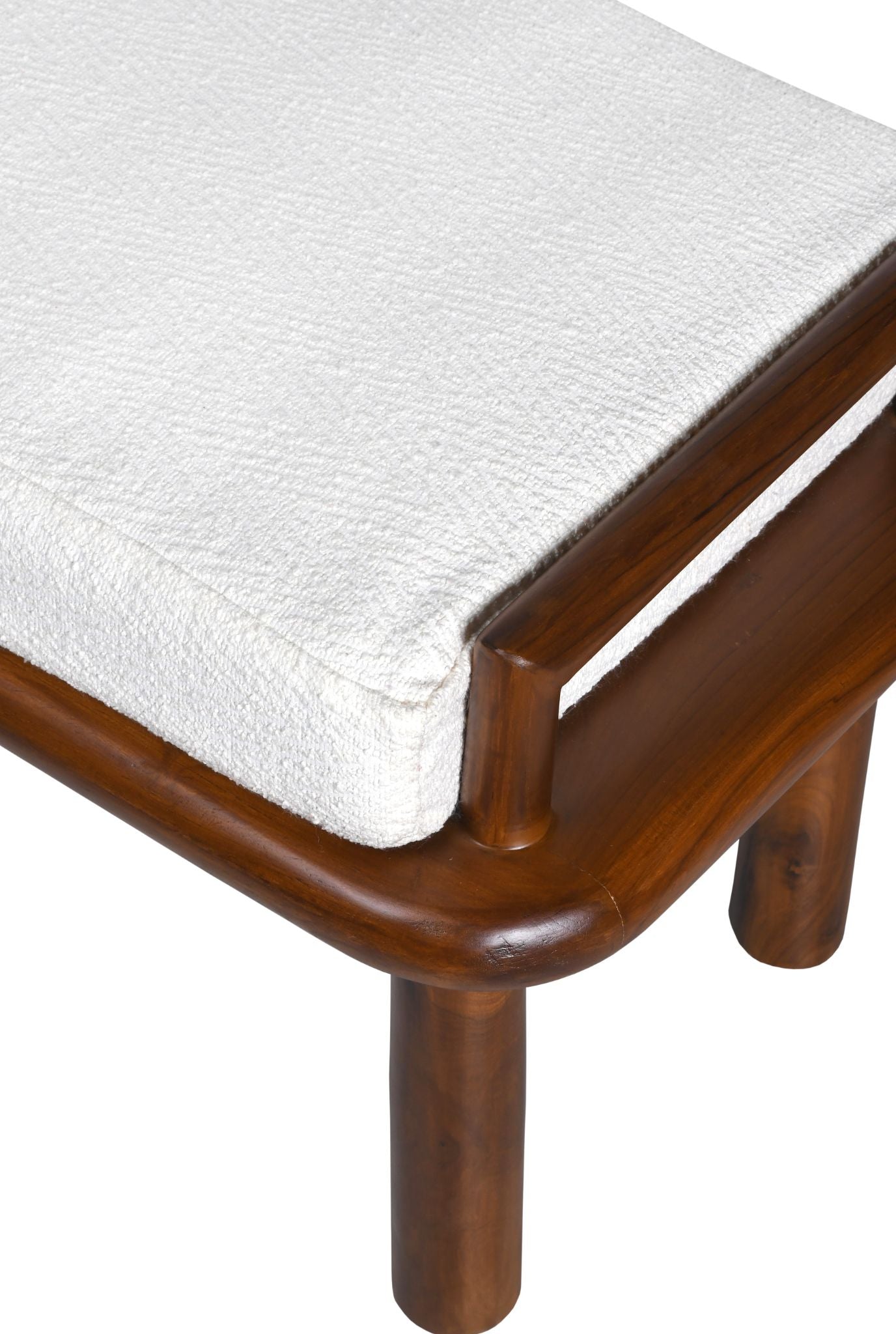 Asiago Teakwood Upholstered Bench (SHIPPING ONLY IN INDIA)