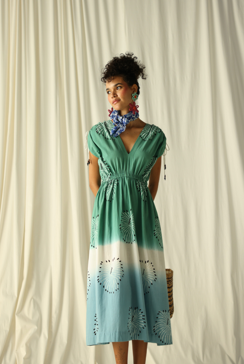 green-blue-dip-dye-hand-crafted-womens-dress