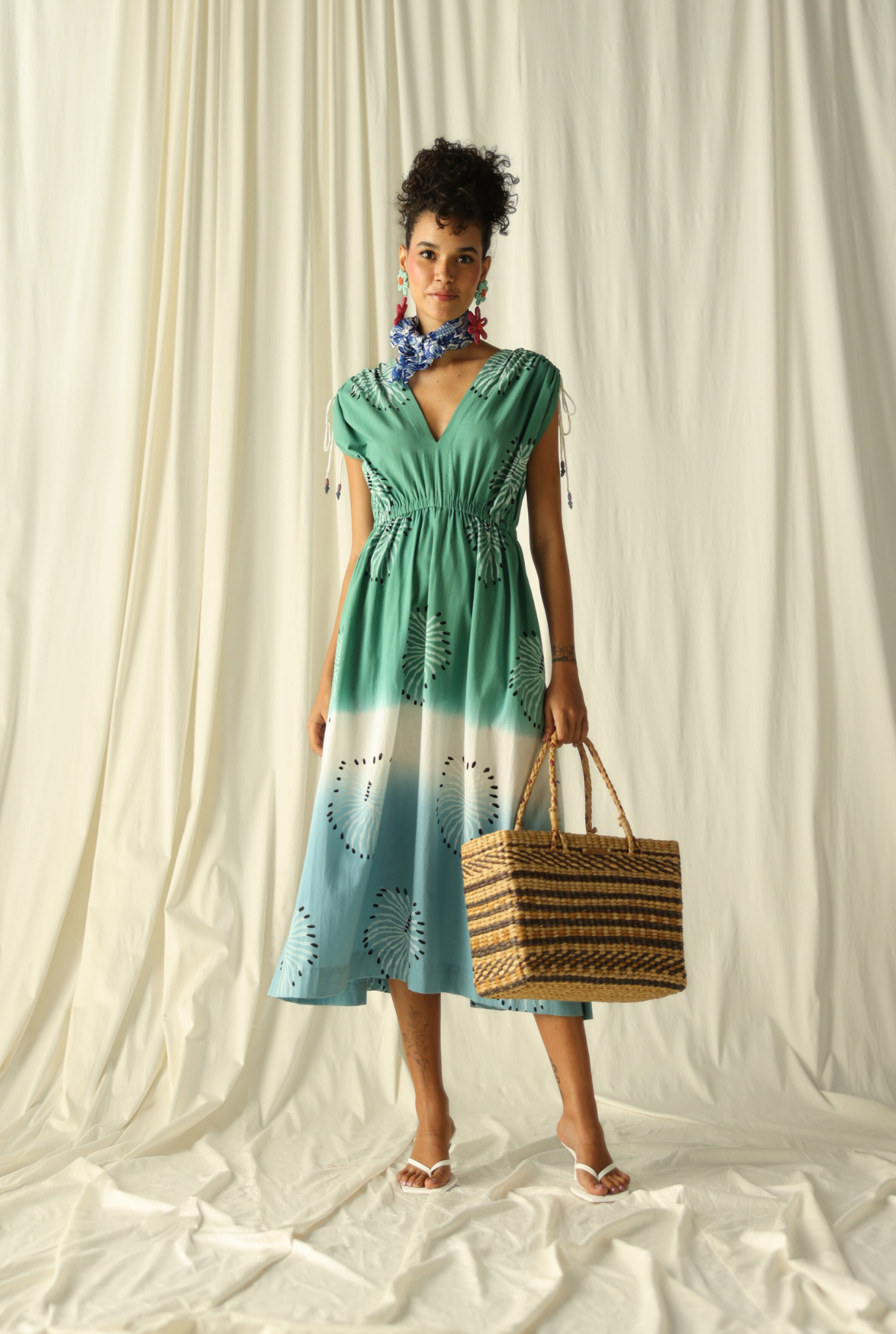 green-blue-dip-dye-hand-crafted-womens-dress