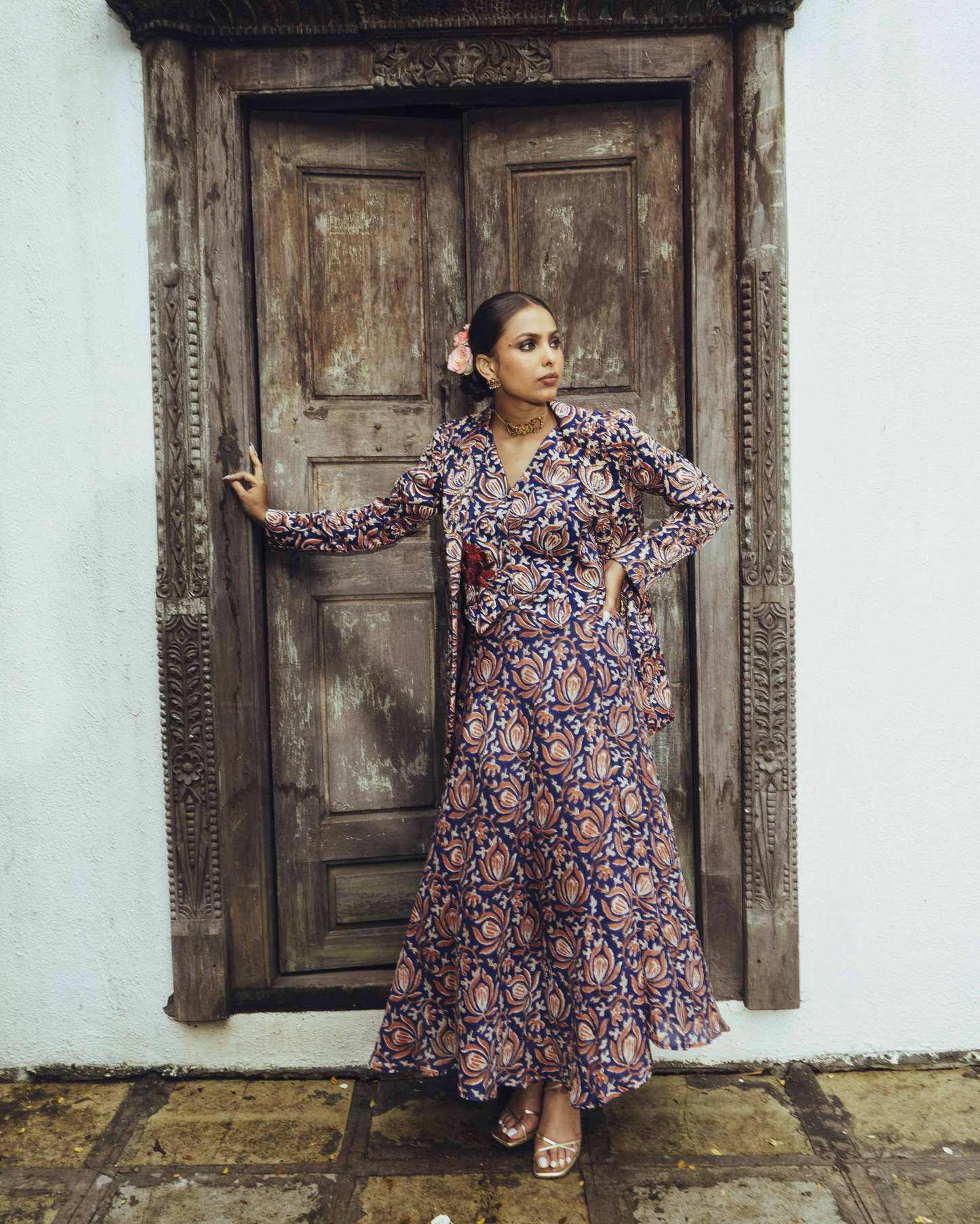 Inaaya Silk Blazer And Skirt Set