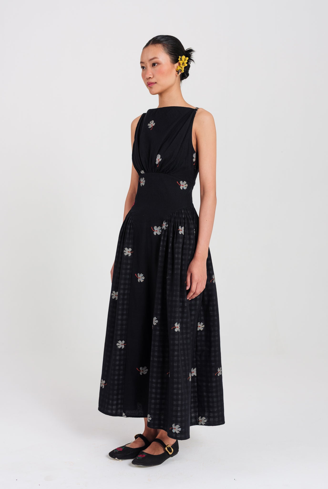 Leap Jamdani Panel Dress