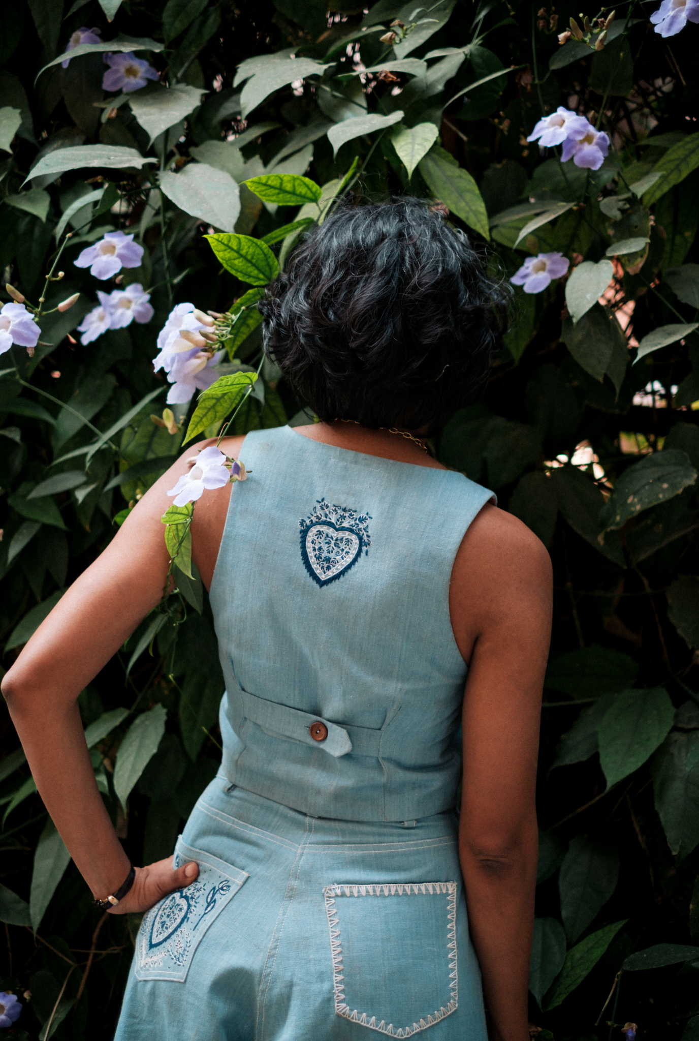 Handloom Denim Koti Waistcoat