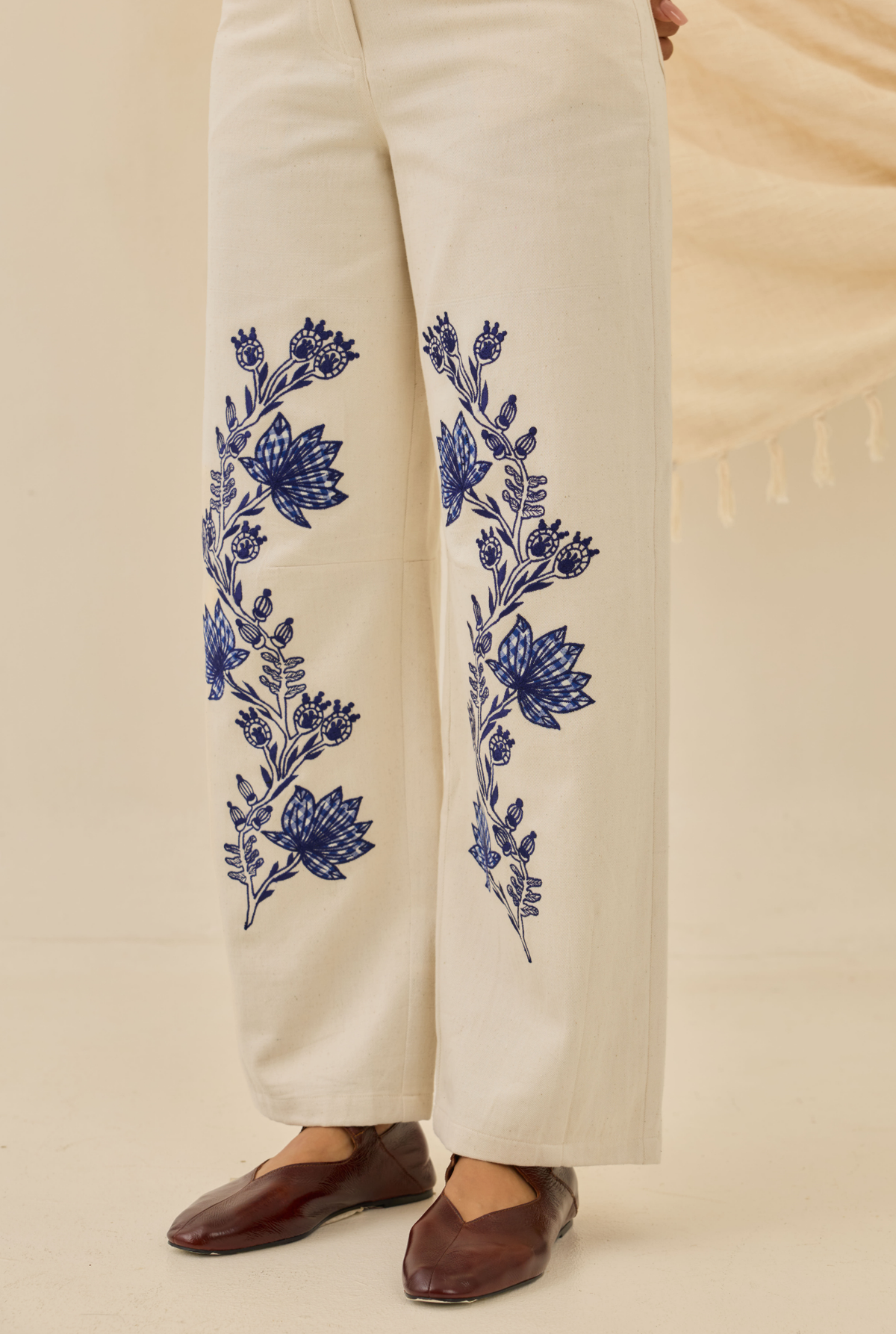 Saras Handloom Denim Trousers