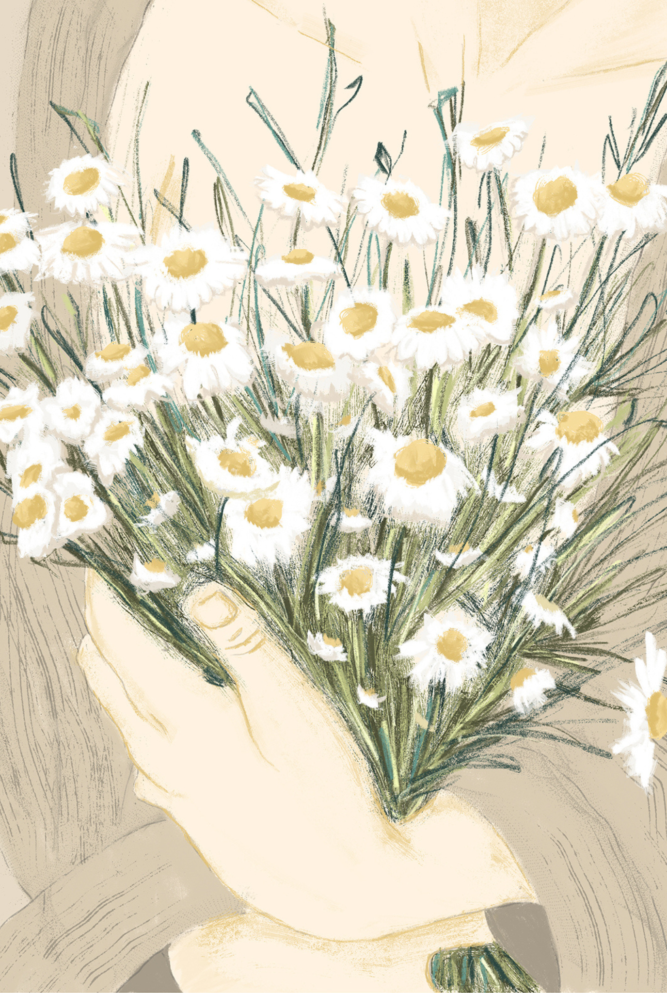 The girl with the daisies