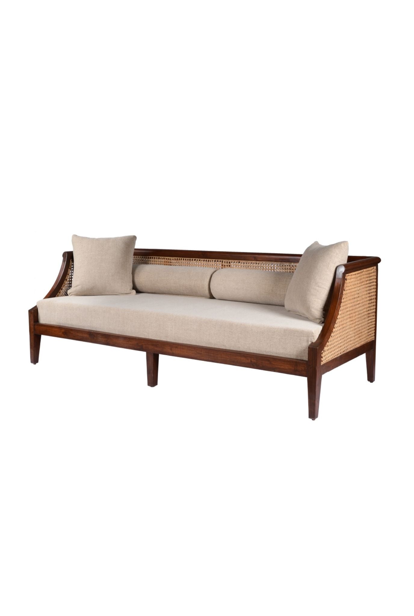 Sahara Cane Upholstered Couch (SHIPPING ONLY IN INDIA)