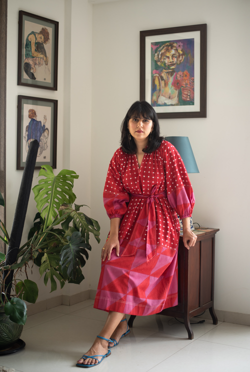 Silk sales peasant dress