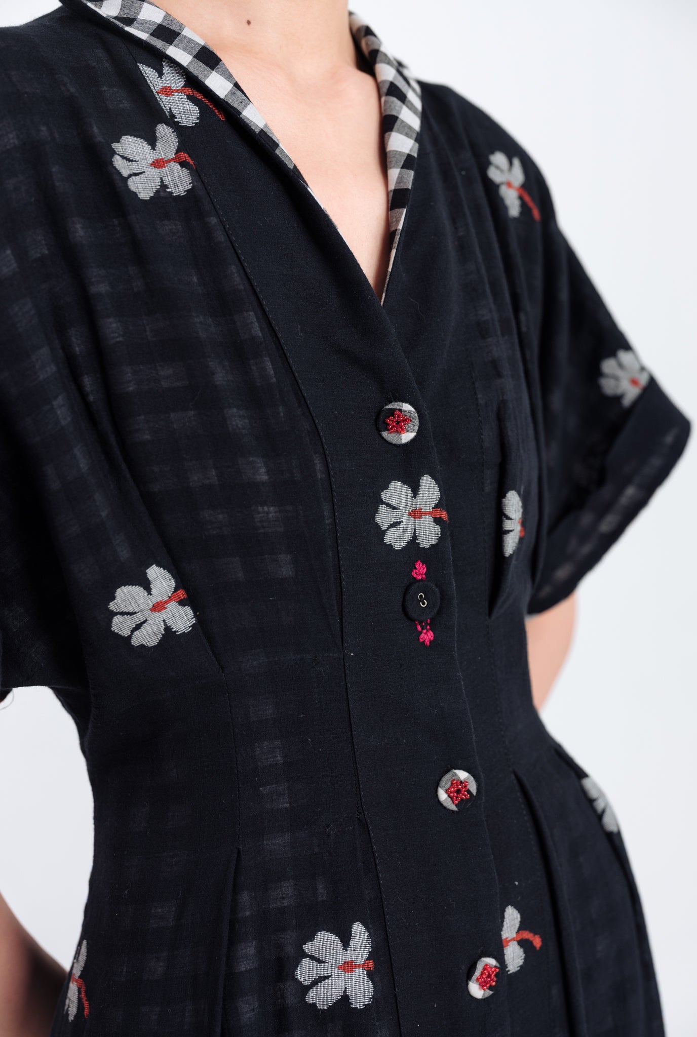 Leap Jamdani Midi Dress