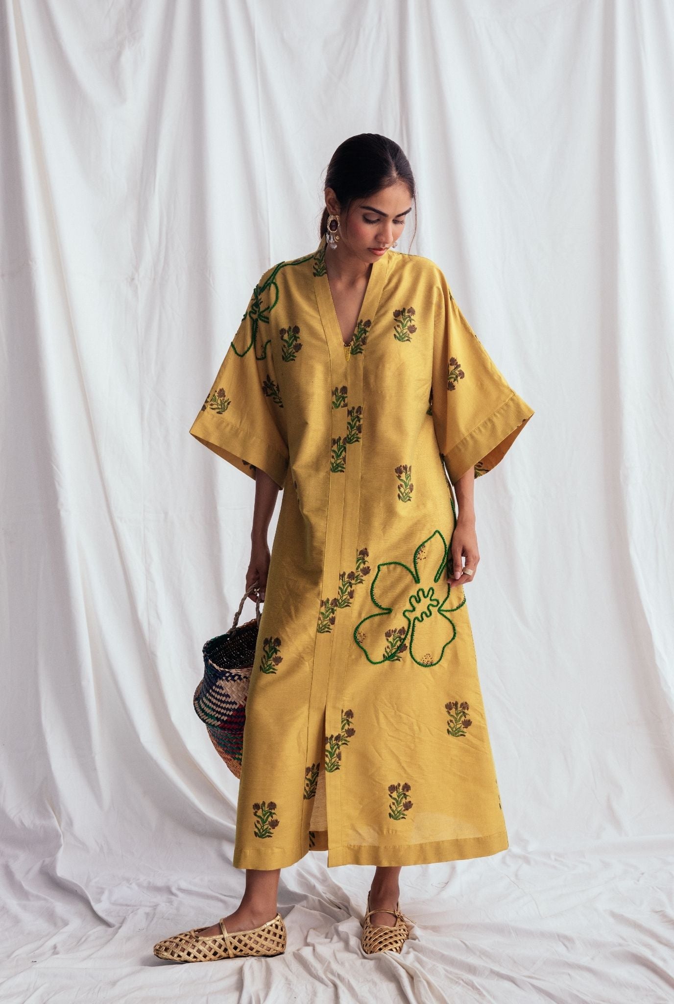 Nimbu Silk Day Dress