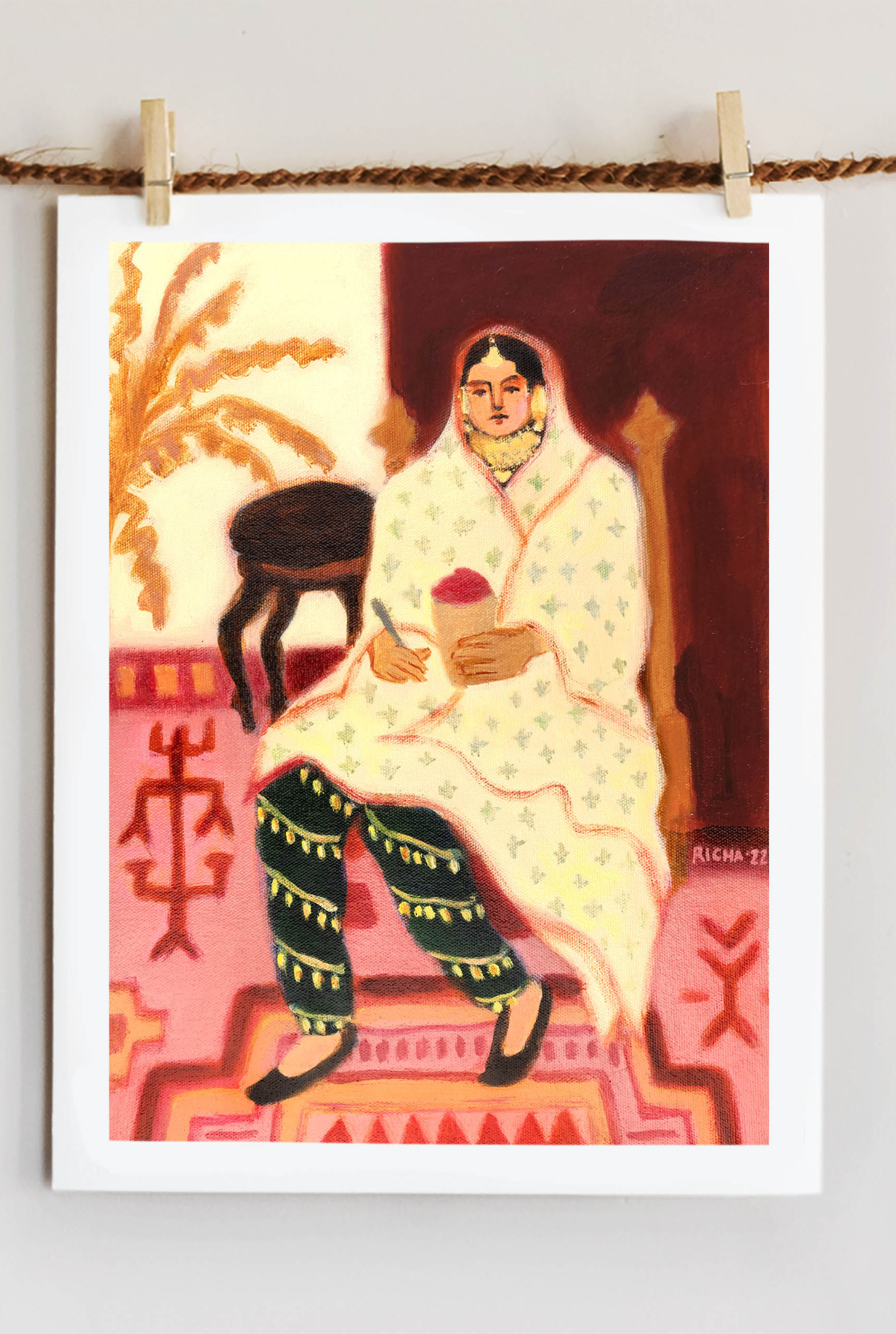 Vintage Punjabi Lady Art Print