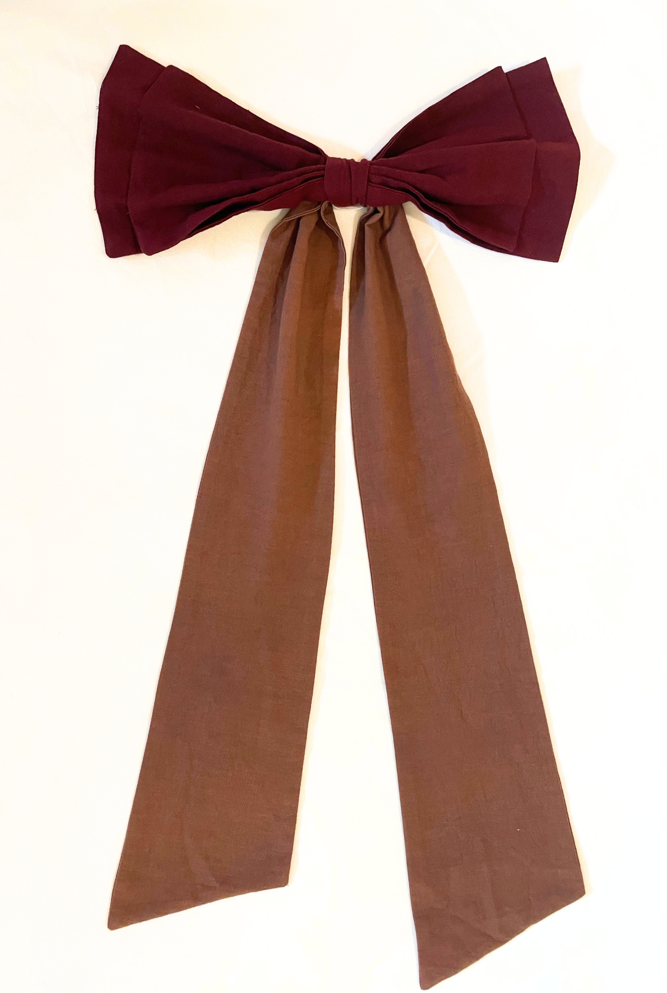 MAROON BOW TIE-UP SCRUNCHIE