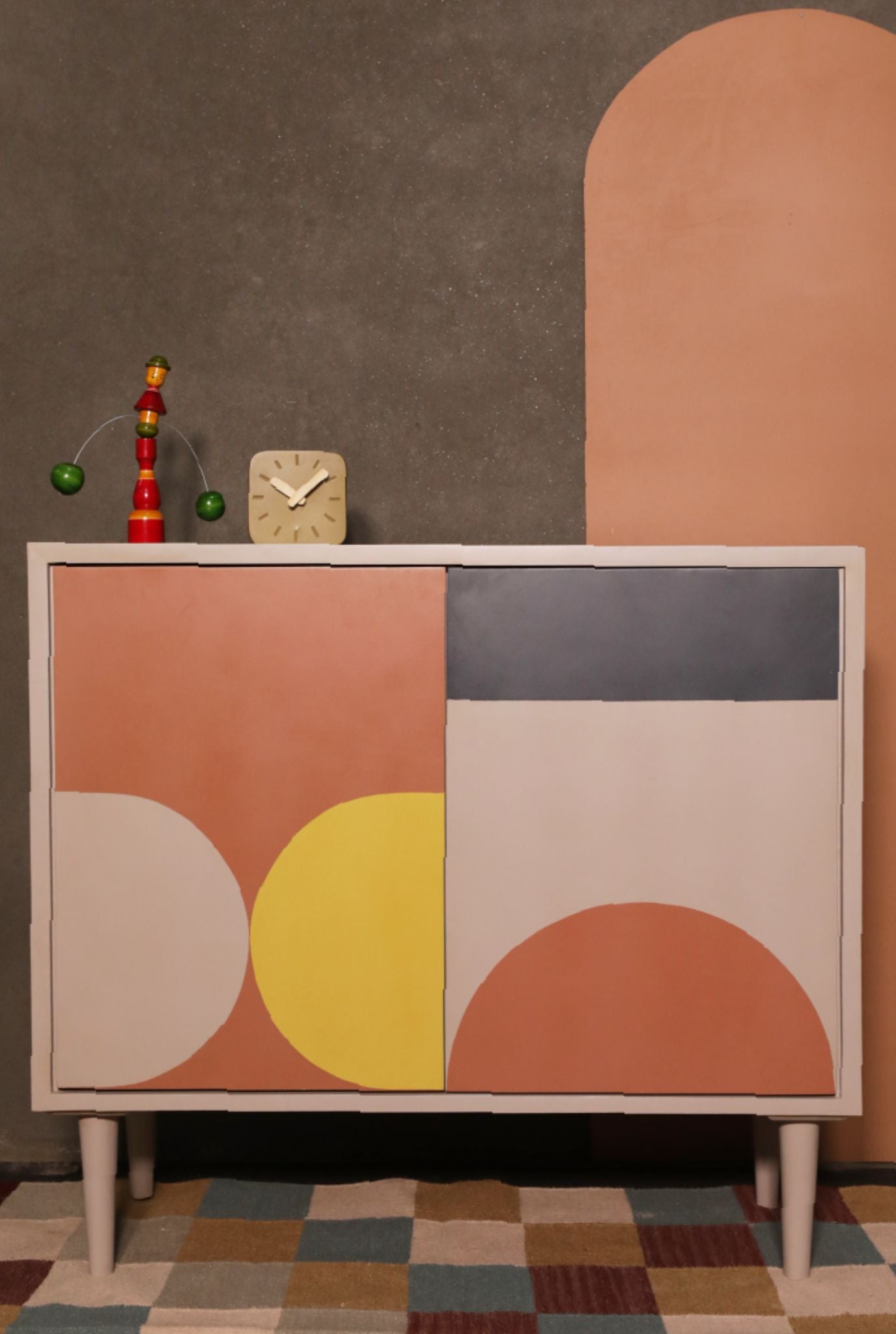 Elegant Grey Storage Cabinet  (Shipping Only In India)