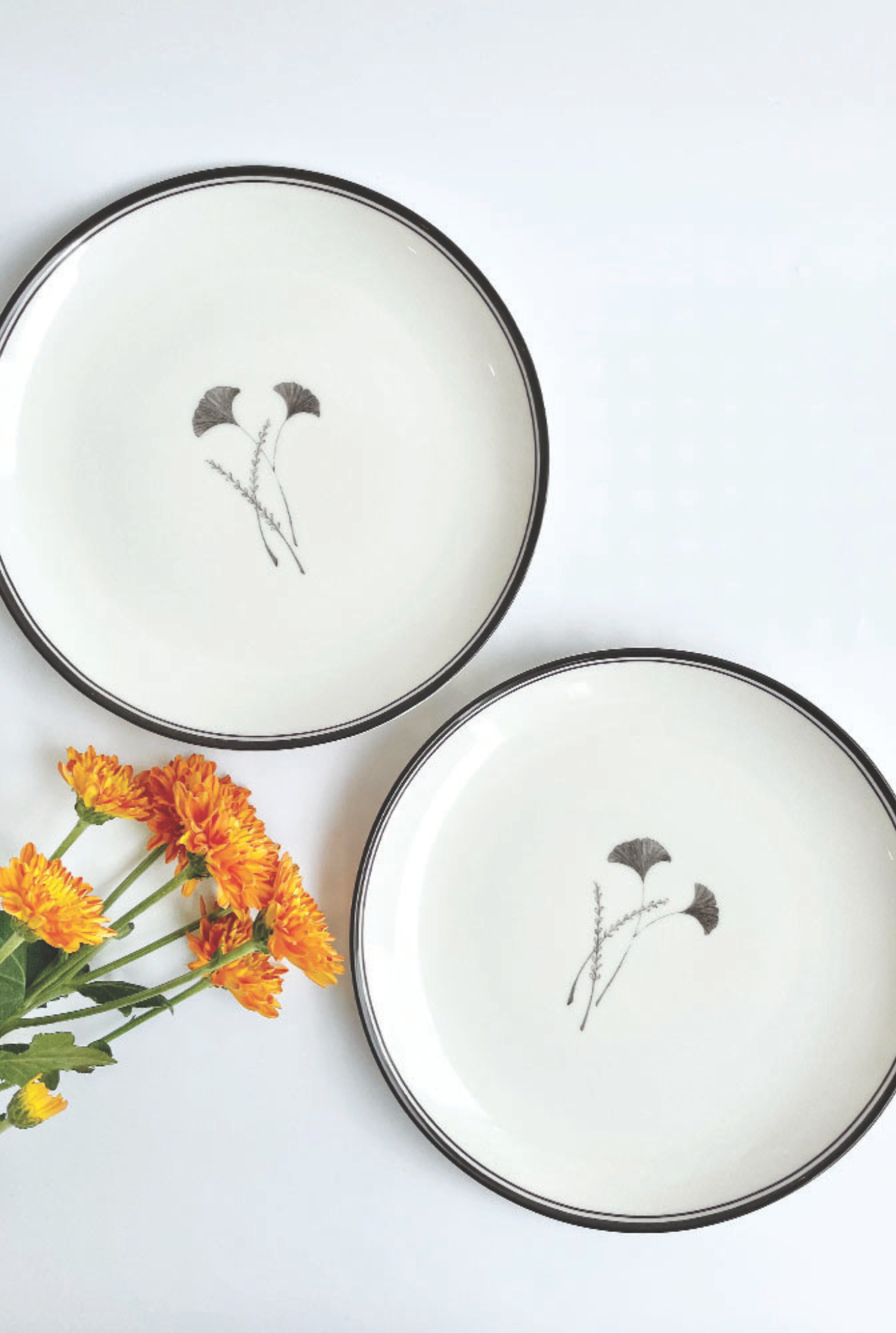 Gingko Quater Plates (Set of 2)