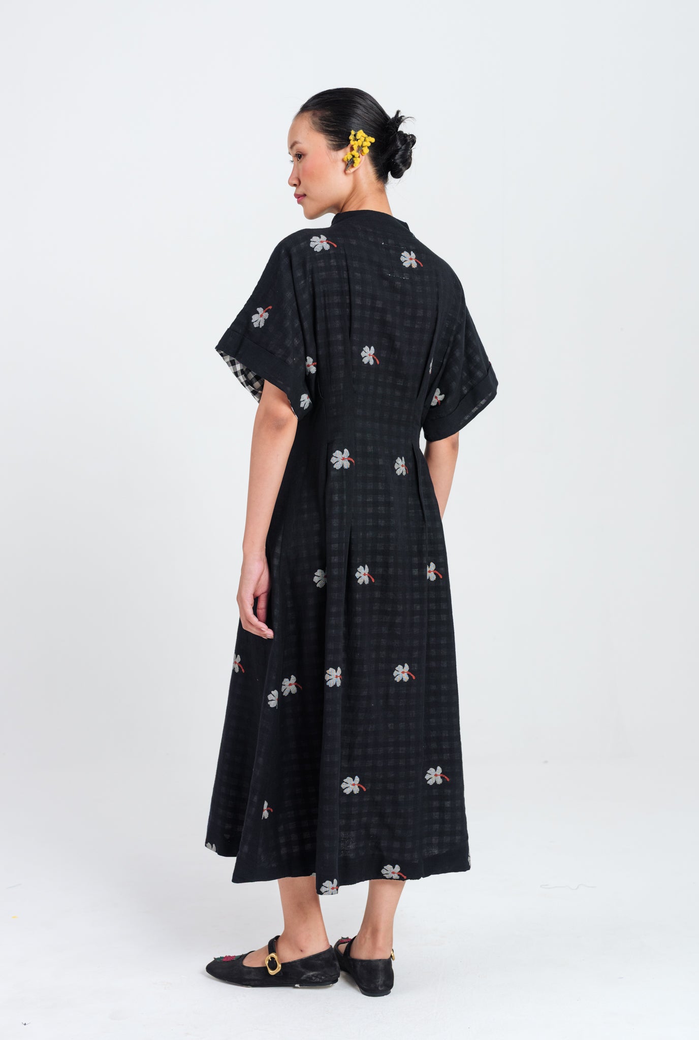 Leap Jamdani Midi Dress