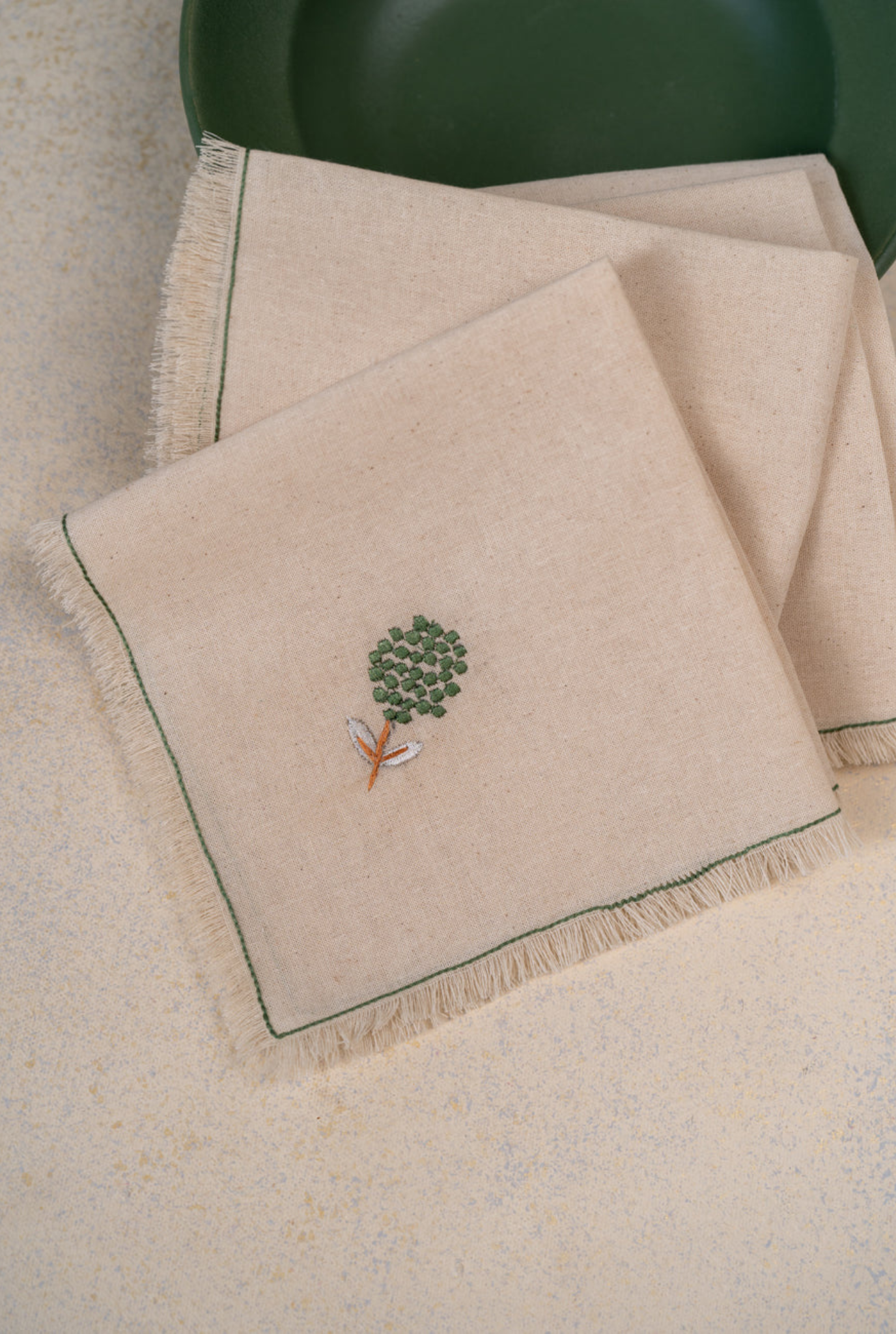 The Green Dandelion Napkin (set of 4)