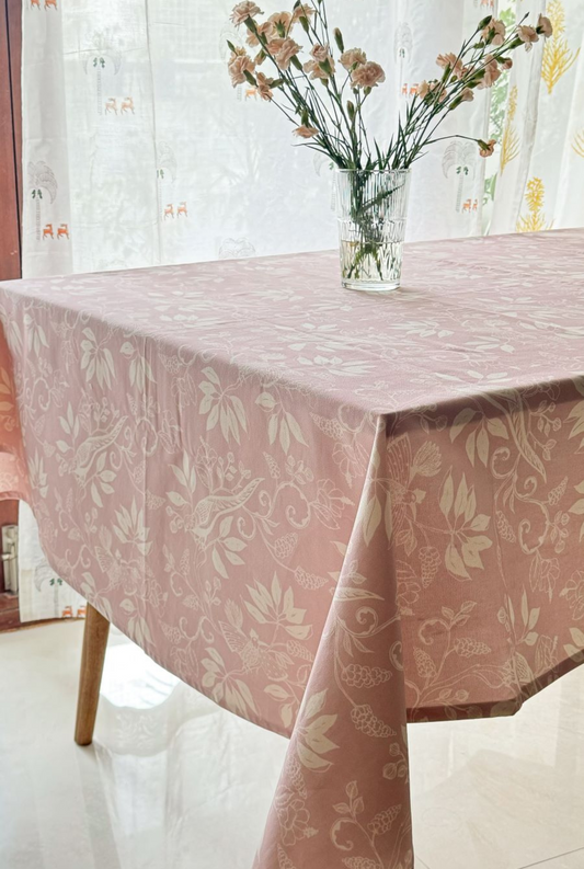 The Pale Pink Bird Table Cloth