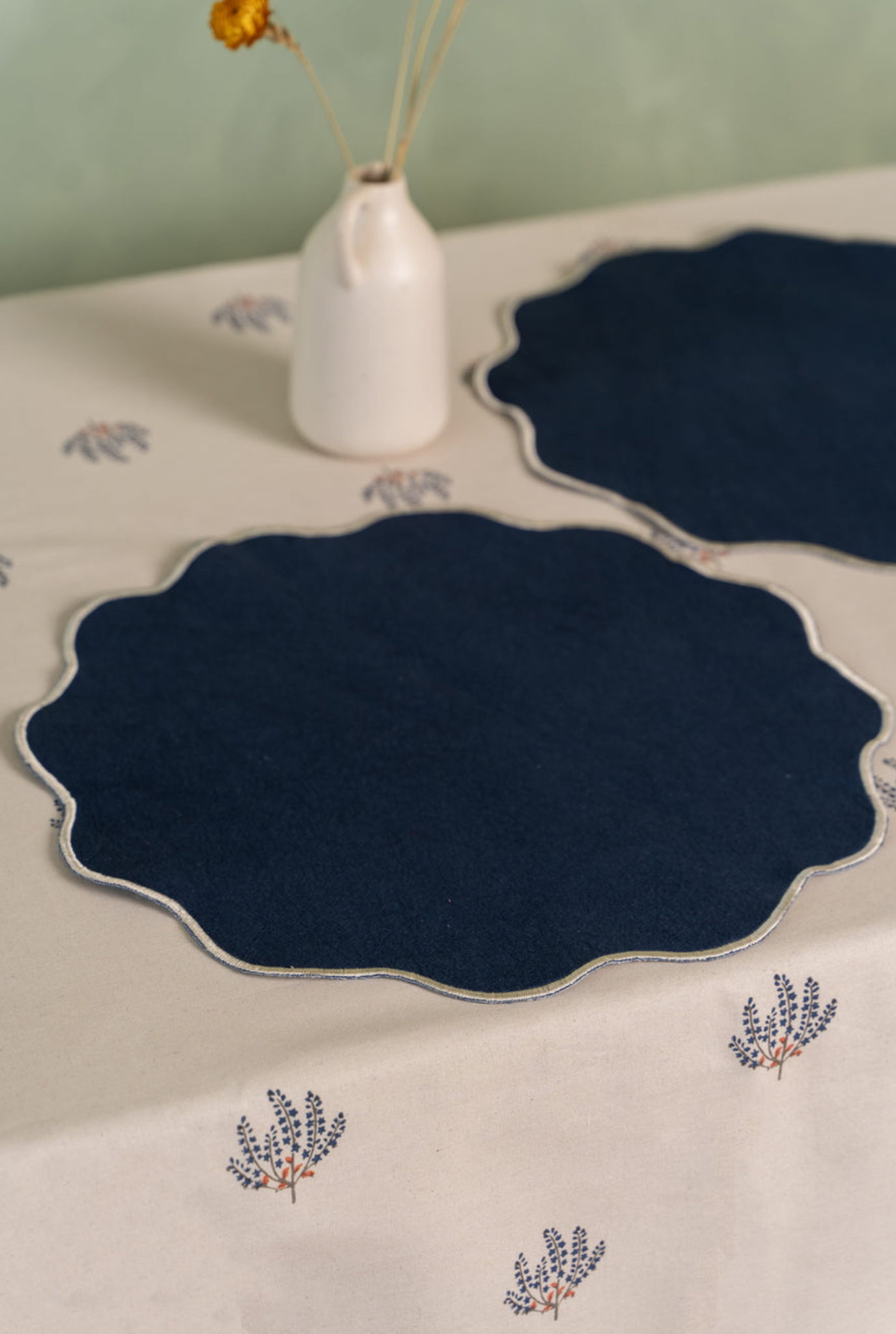 Lotus Table Mats in Blue (Set of 2)