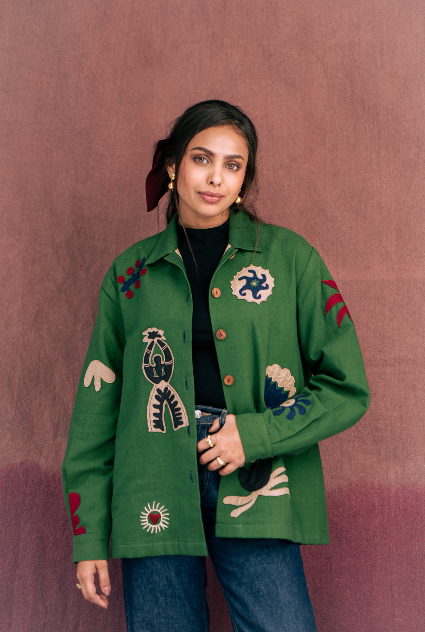 Zuri Handloom Appliqué Jacket