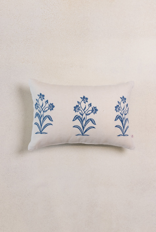 Block Indigo Cushion Cover