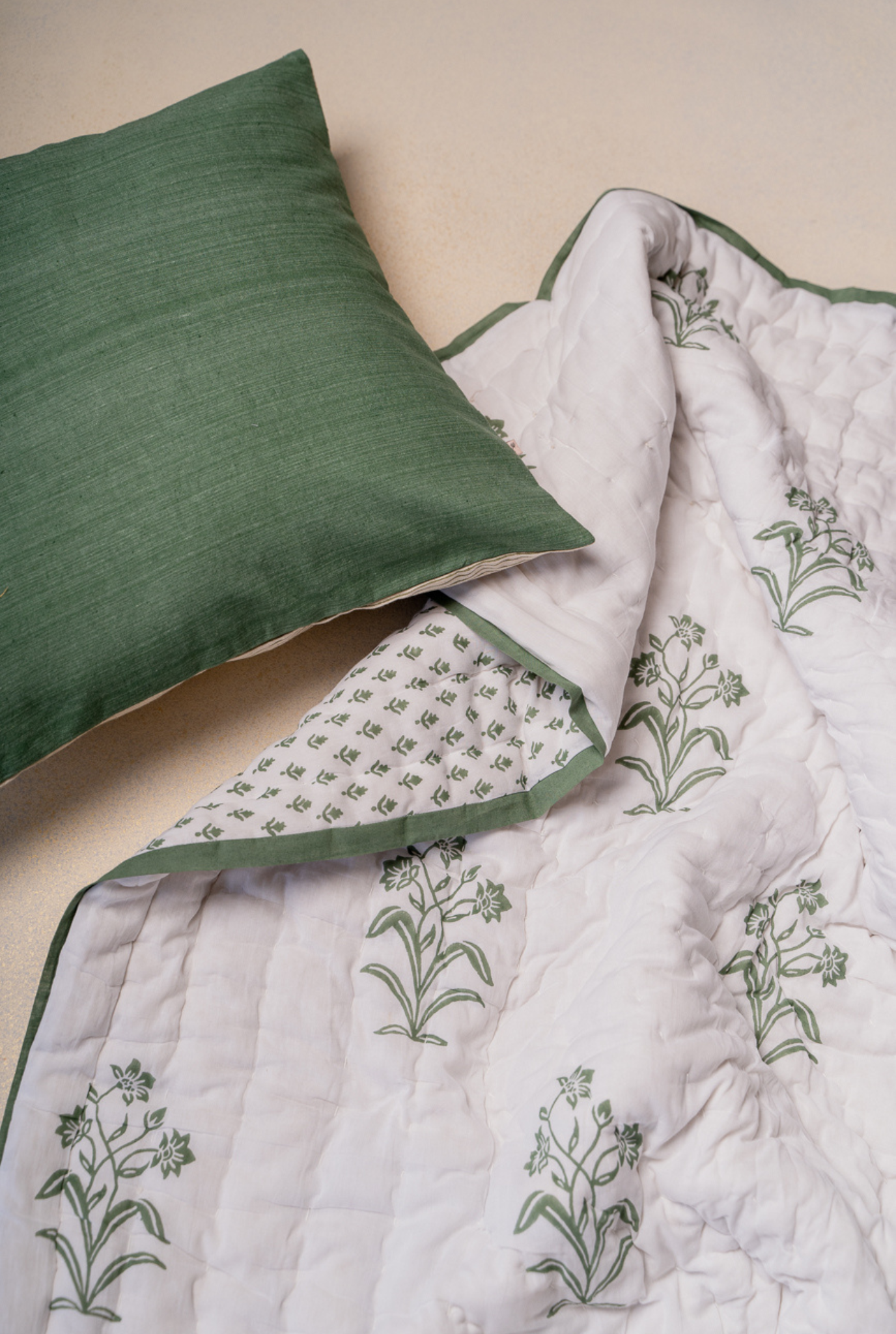 Green Enigma Butti Quilt