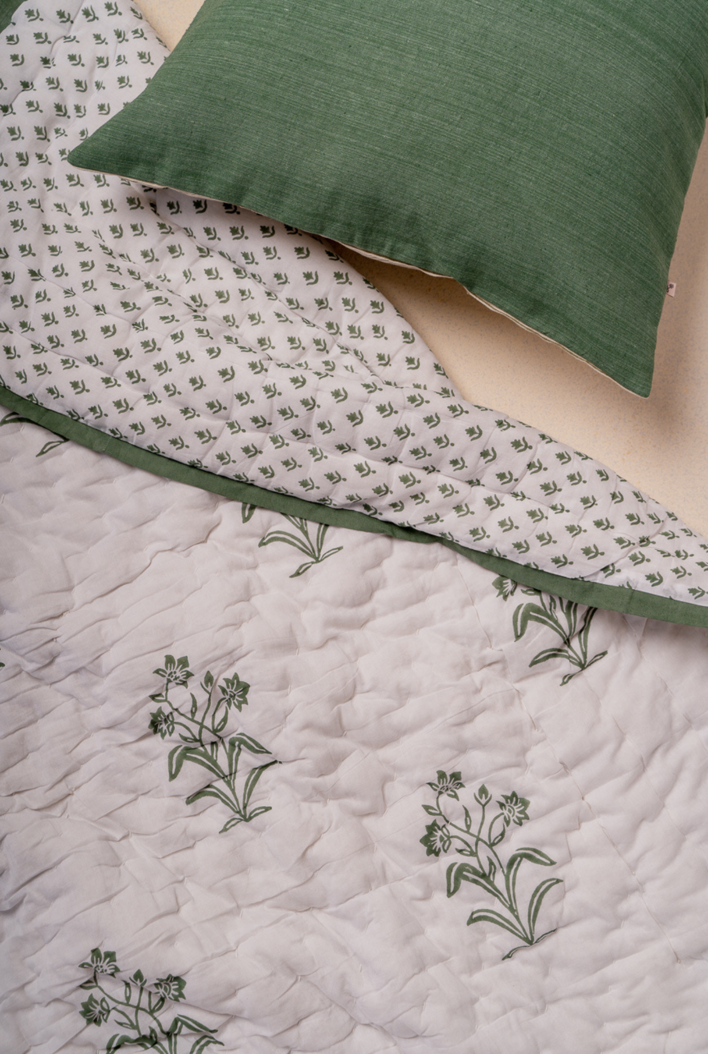 Green Enigma Butti Quilt