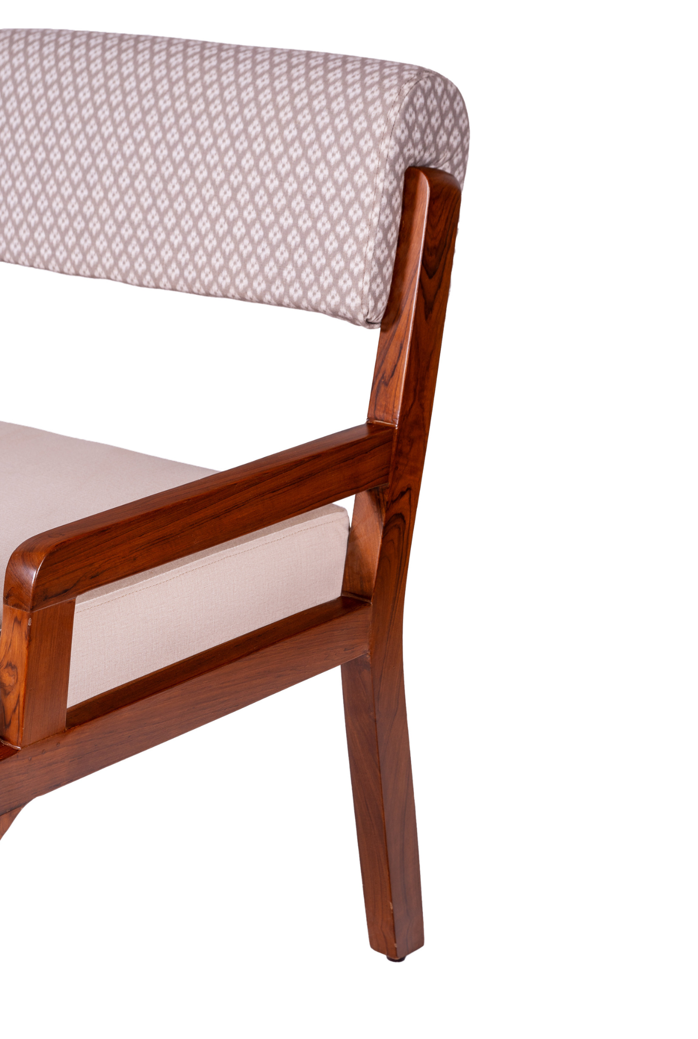 Zyra Upholstered Teak Wood Dining Chair