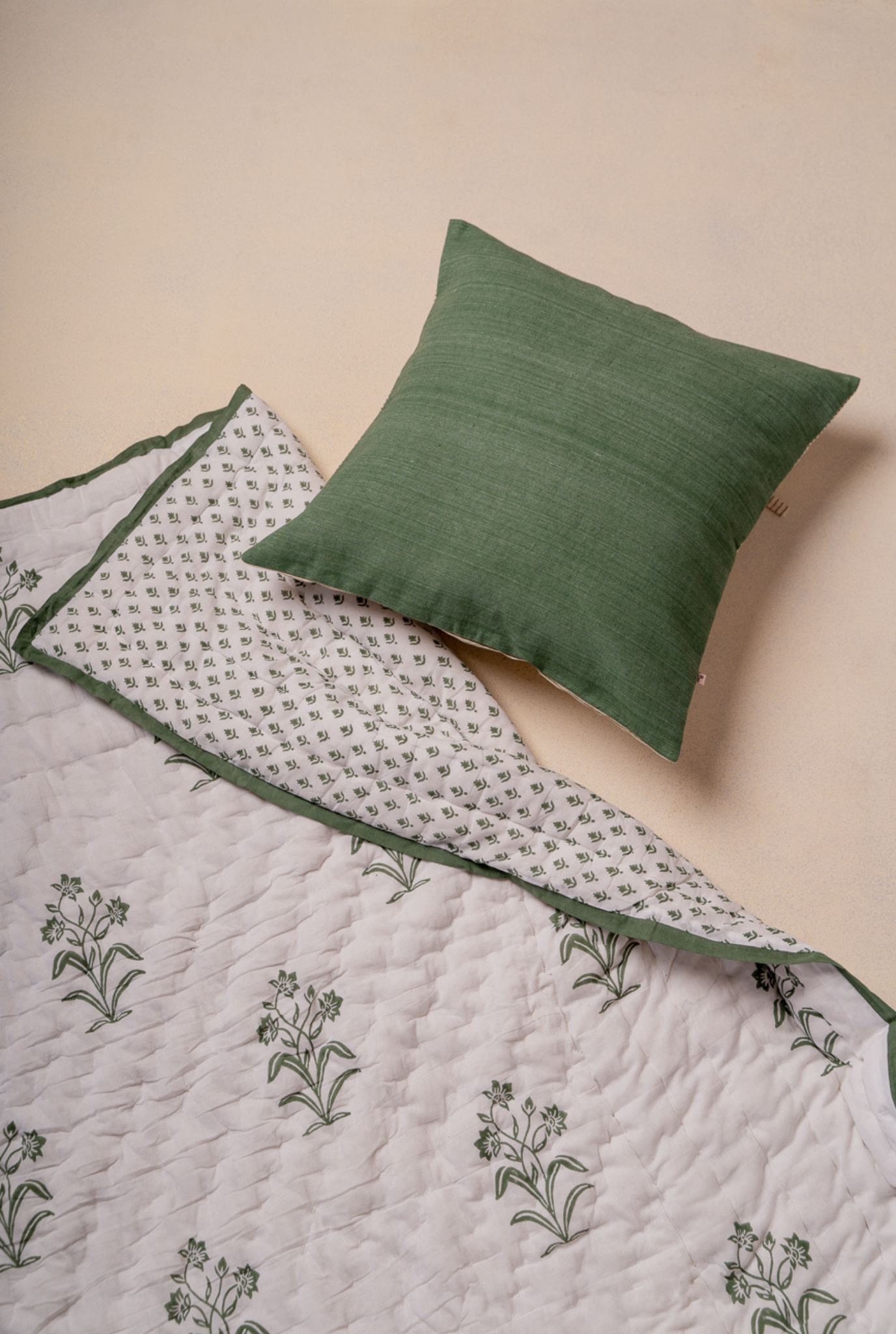 Green Enigma Butti Quilt