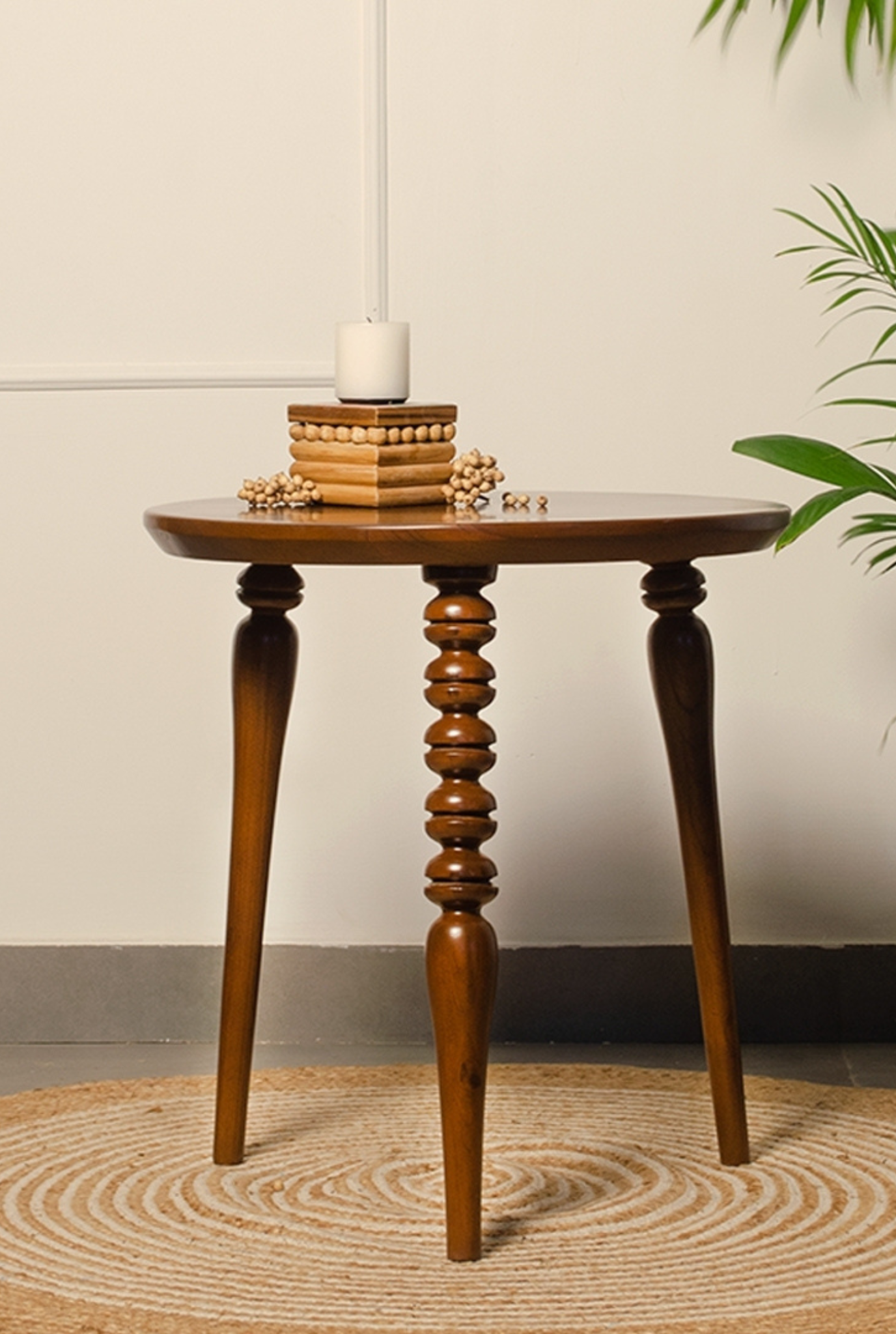 Nava Tripod Teak wood End Table