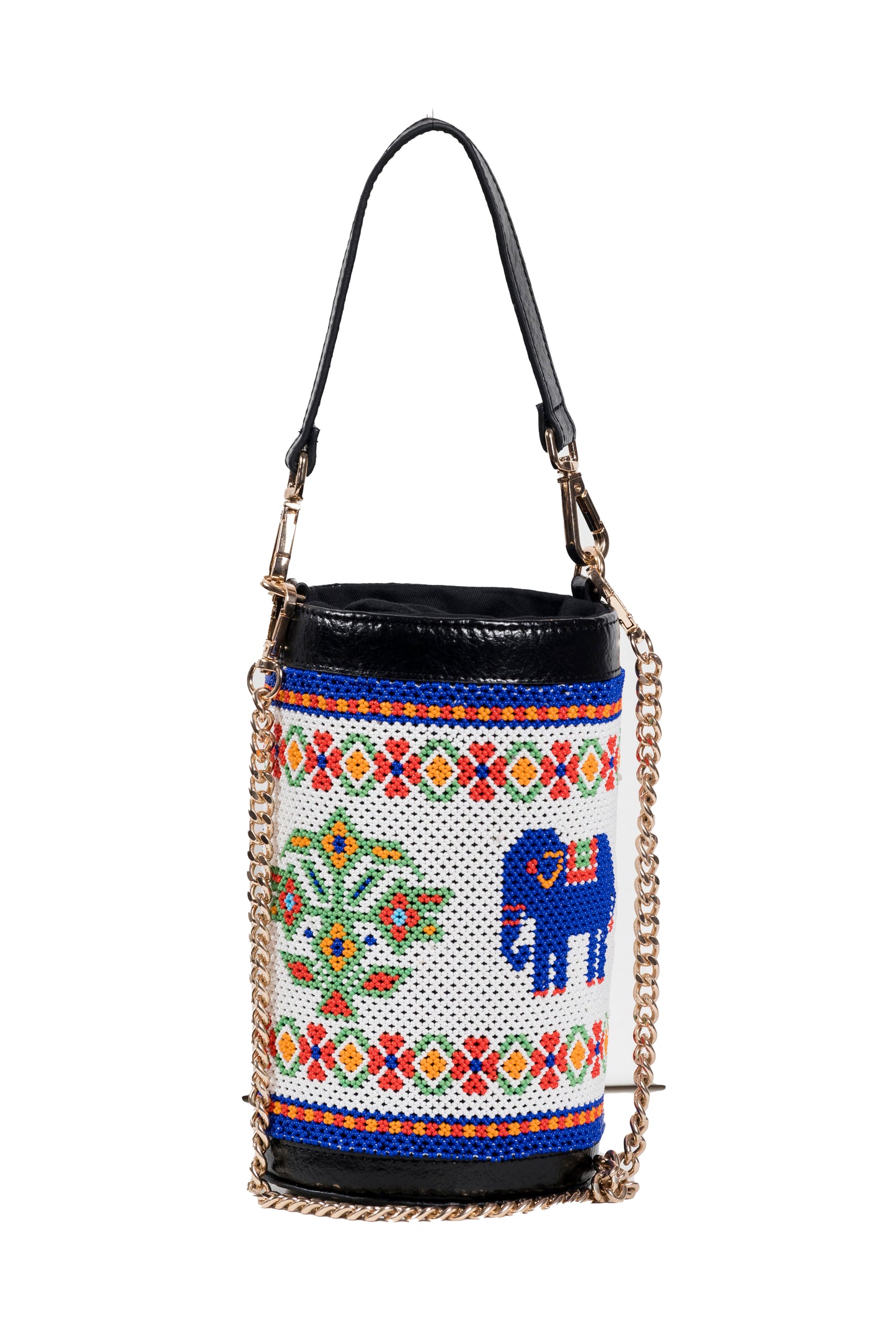 Vistara elephant beadwork bag