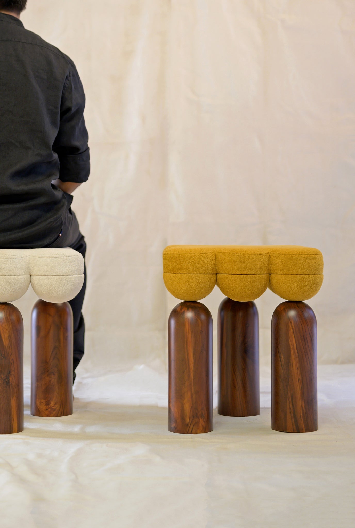 Scallop Pouffe