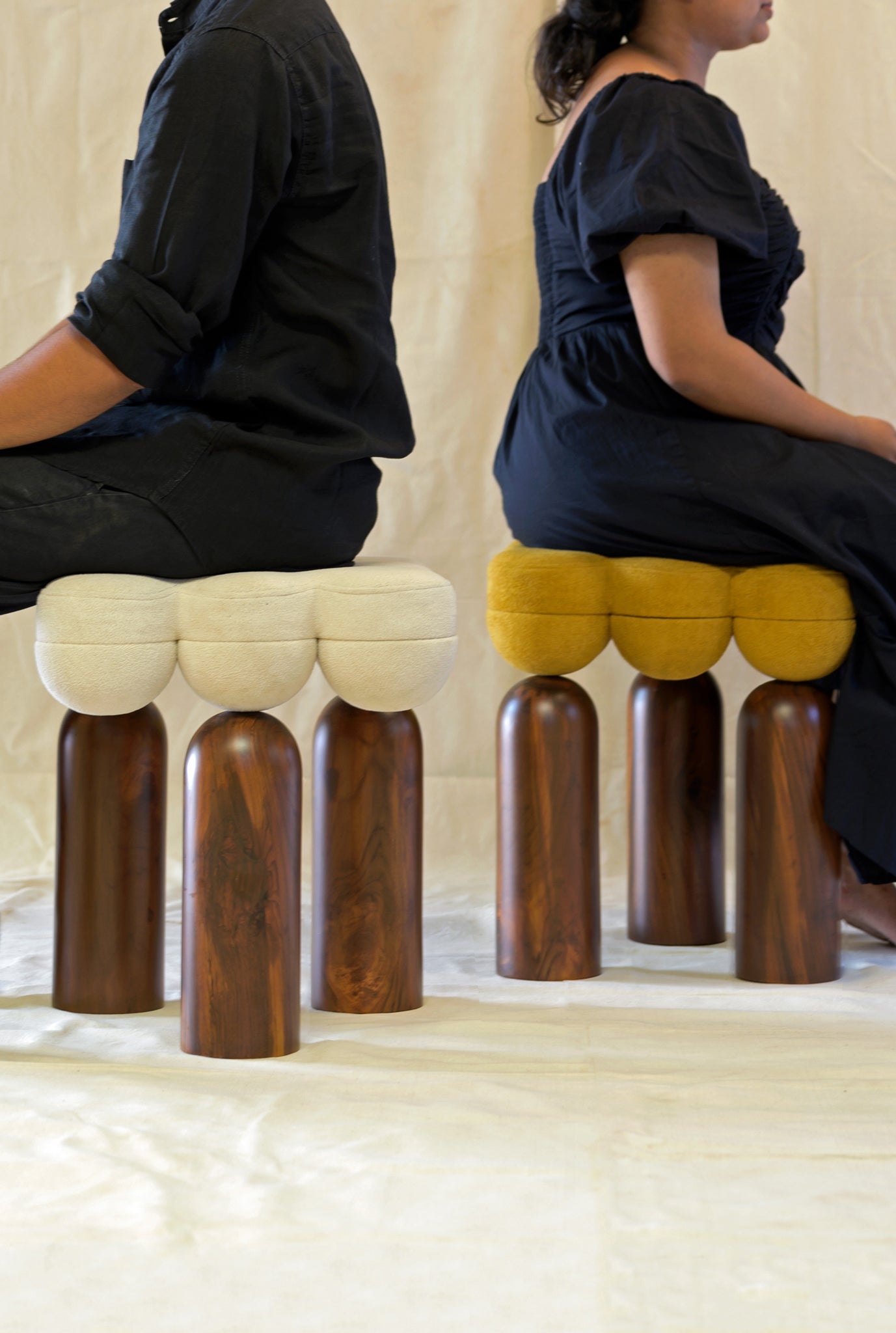 Scallop Pouffe