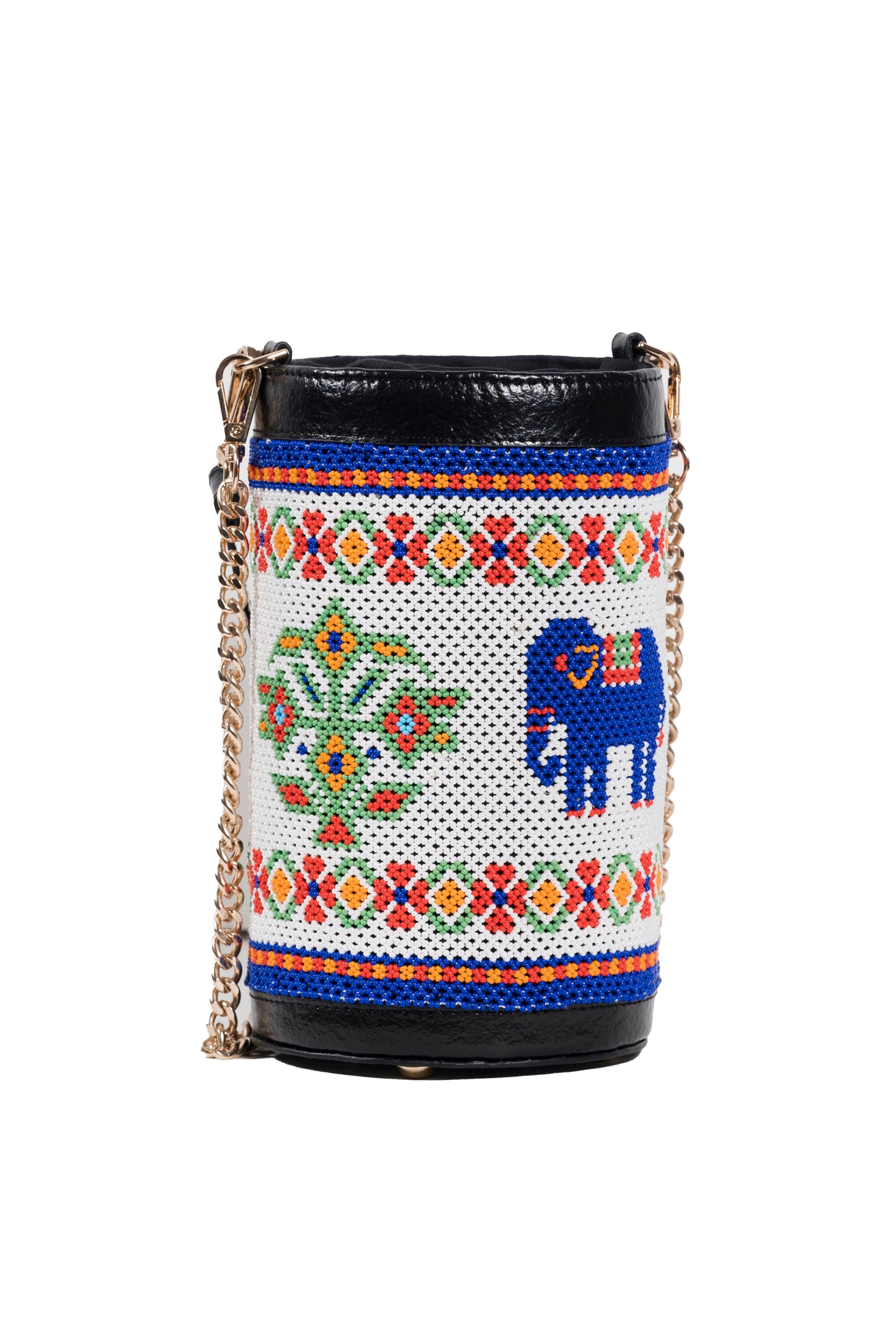 Vistara elephant beadwork bag