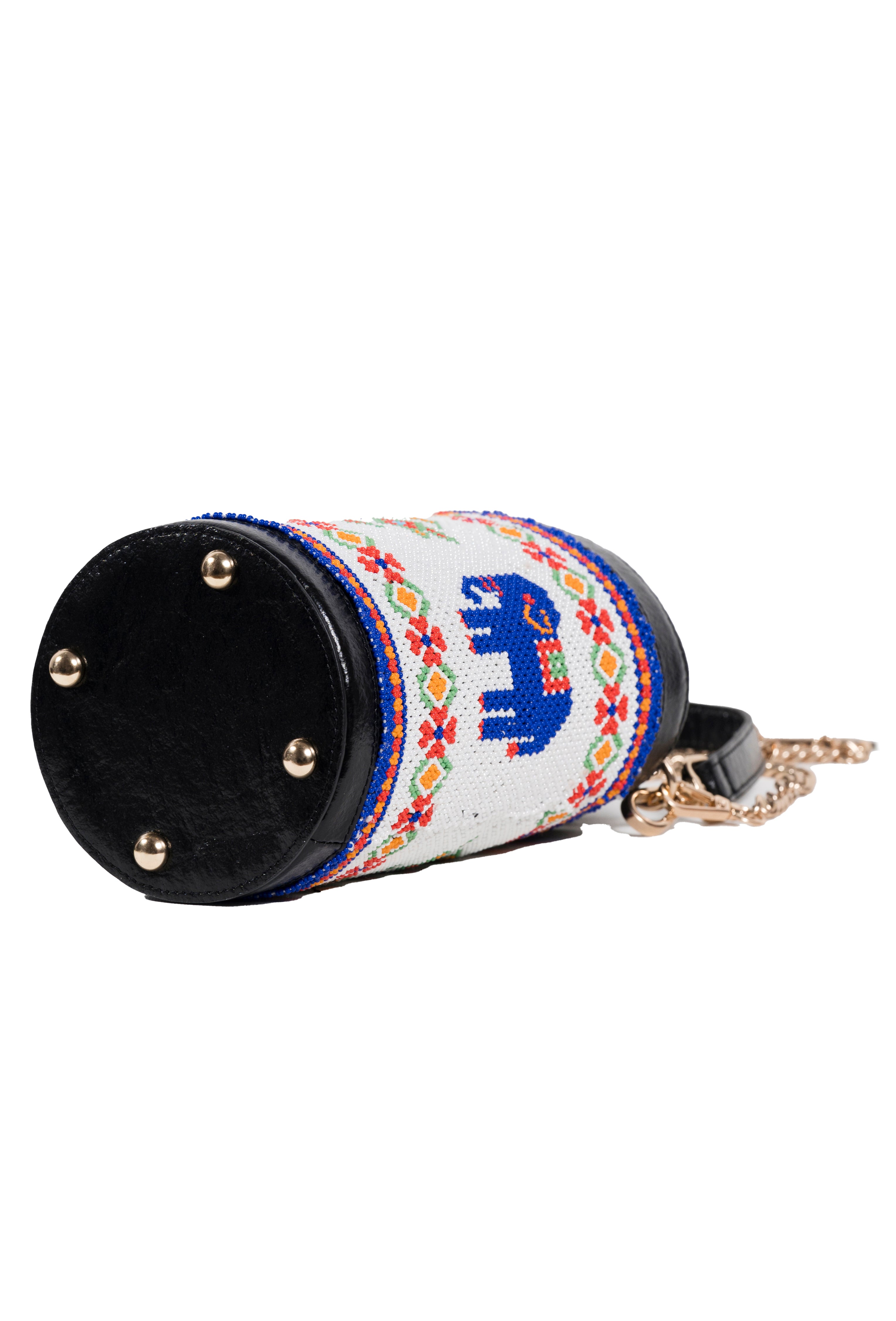Vistara elephant beadwork bag