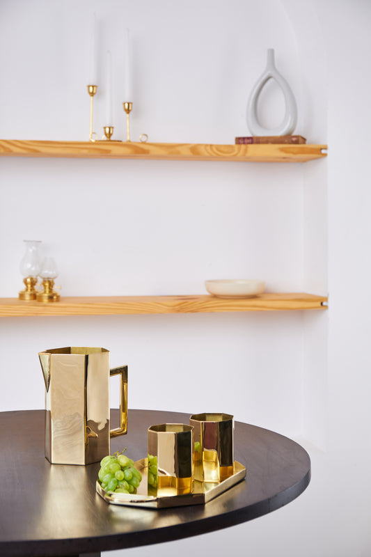 Stahl Brass Glasses set of 2