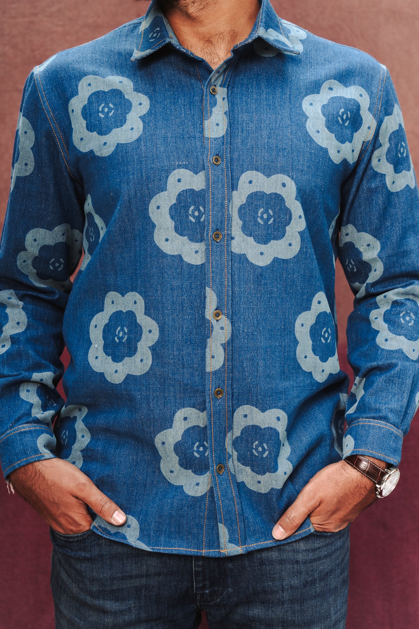 CARAWAY HANDLOOM DENIM SHIRT