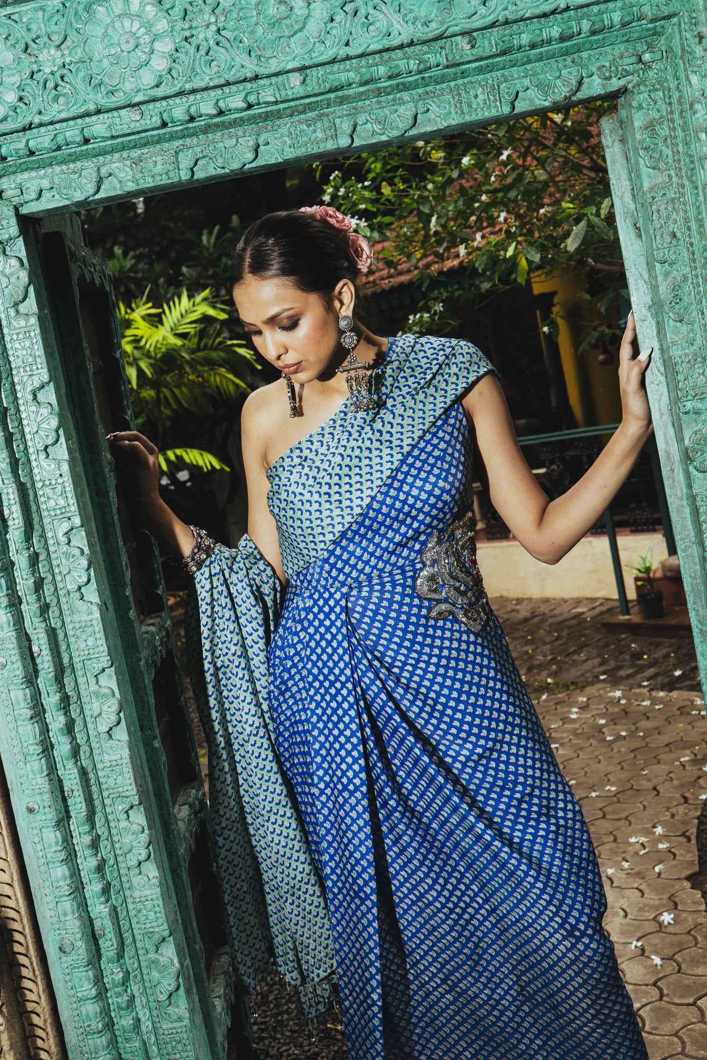 Zaroon Silk Saree Dress