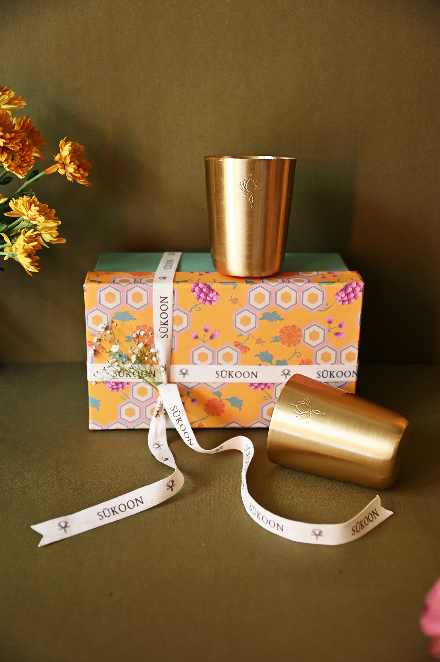 Brass tumblers - set of two
