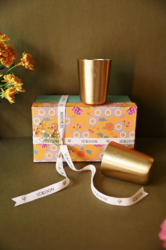 Brass tumblers - set of two
