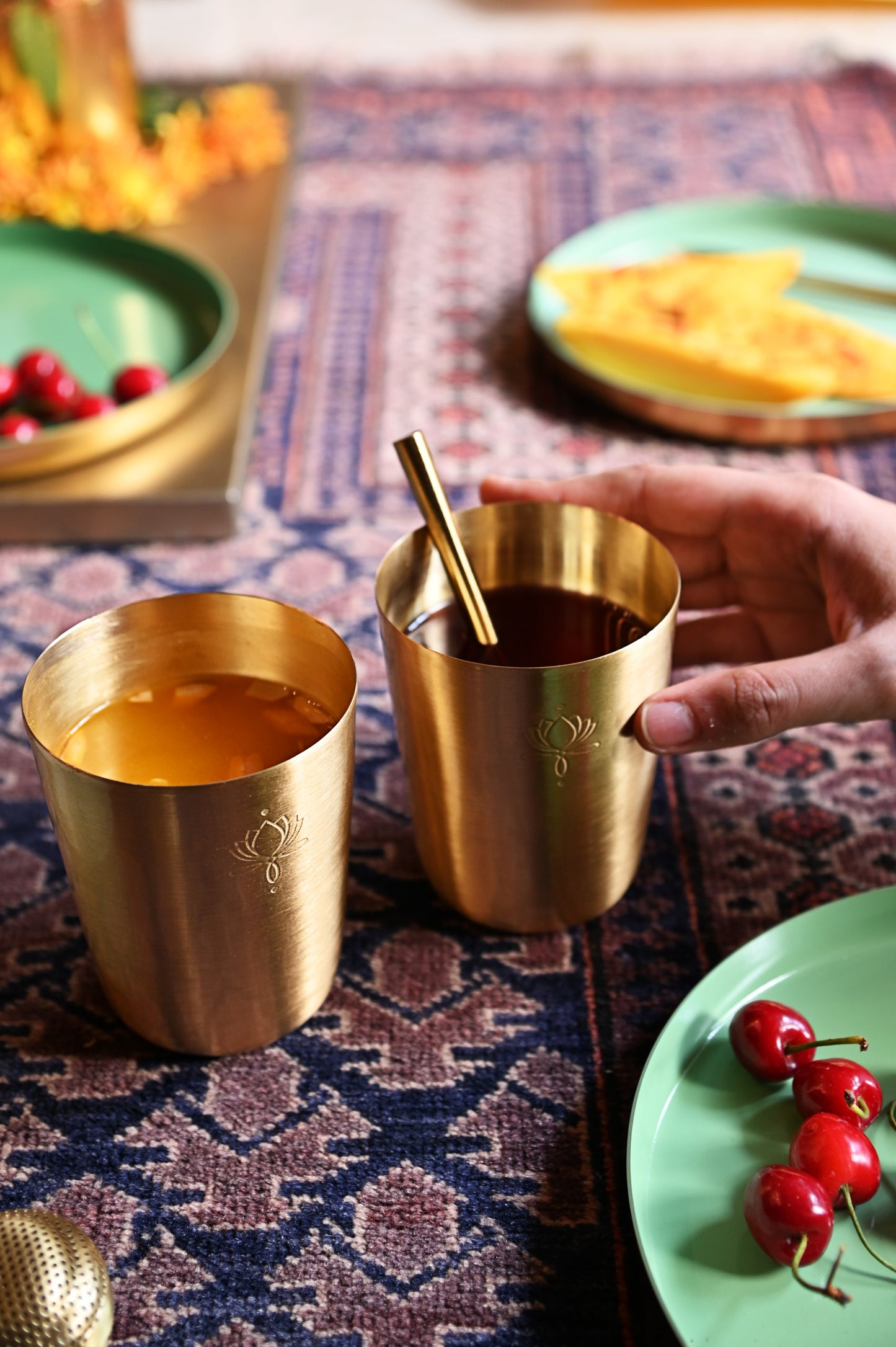 Brass tumblers - set of two