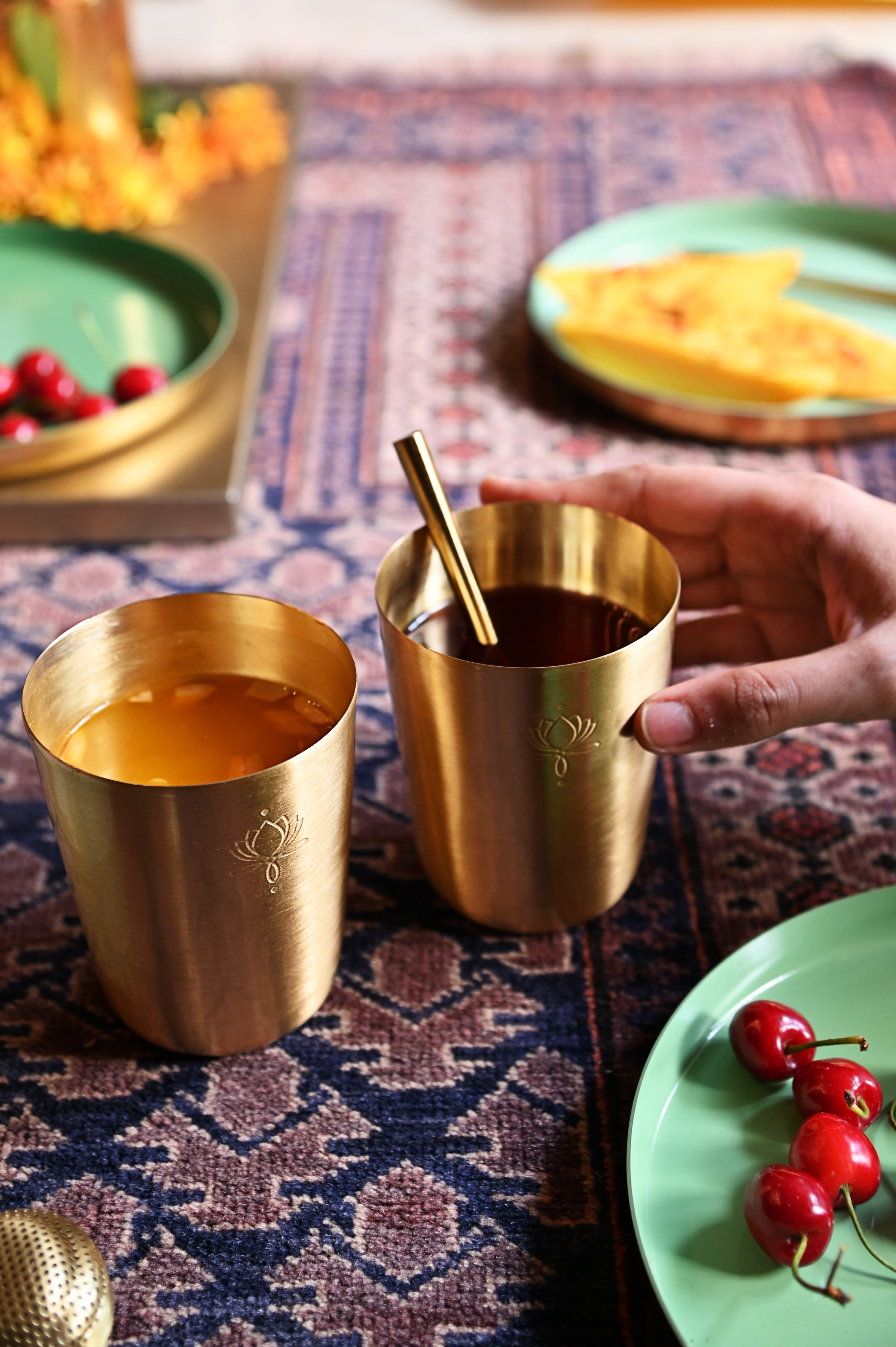 Brass tumblers - set of two